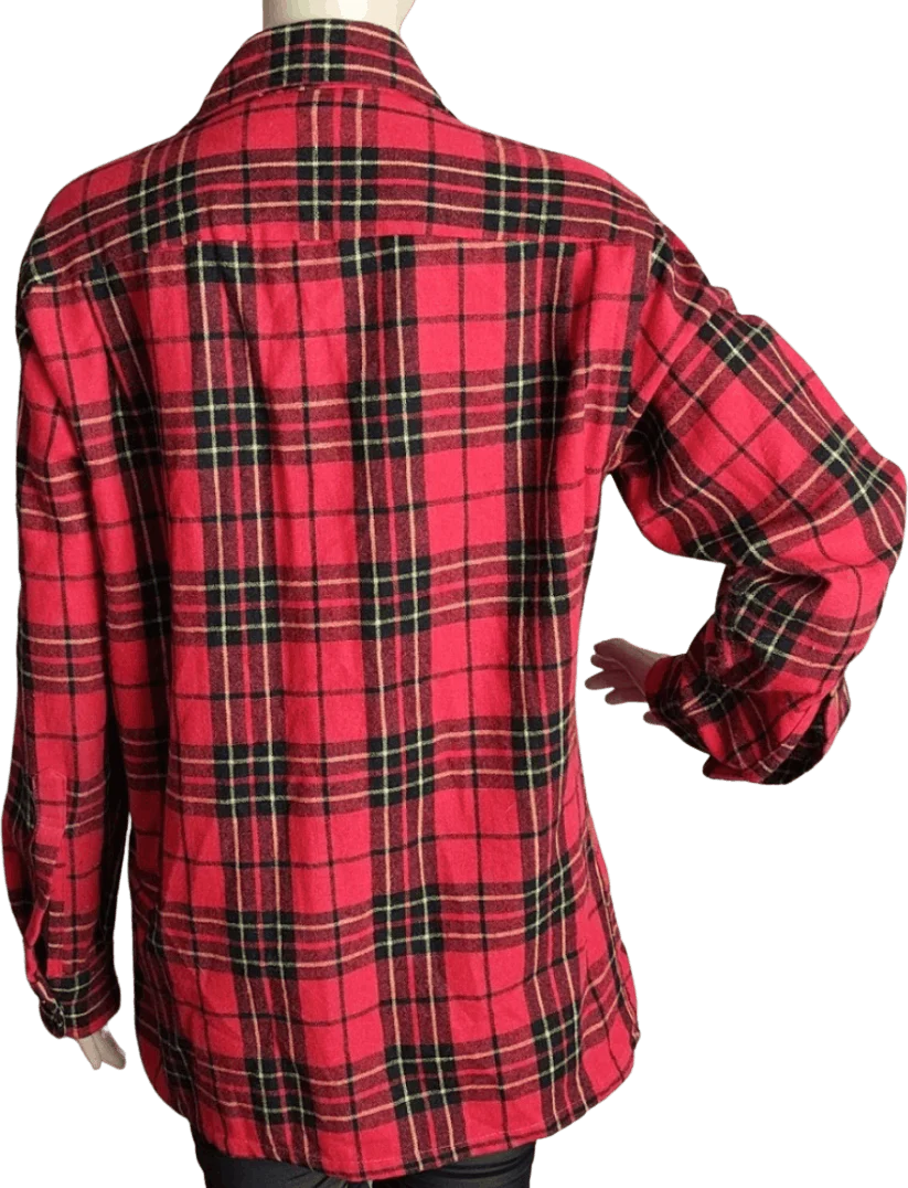 Red Plaid Button Up Shirt by Mw - Image 2