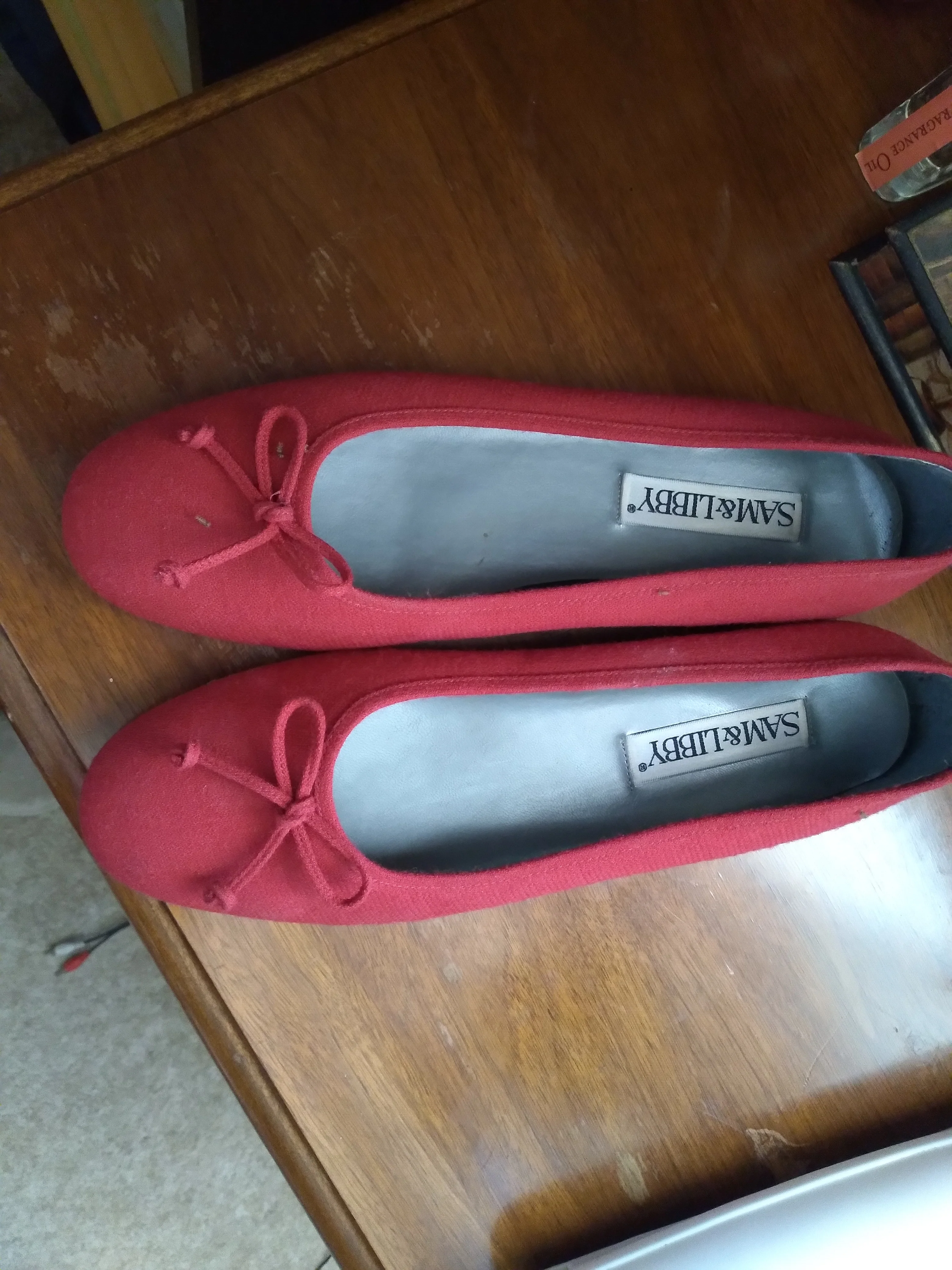 Red Suede Flats By Sam & Libby - Image 3
