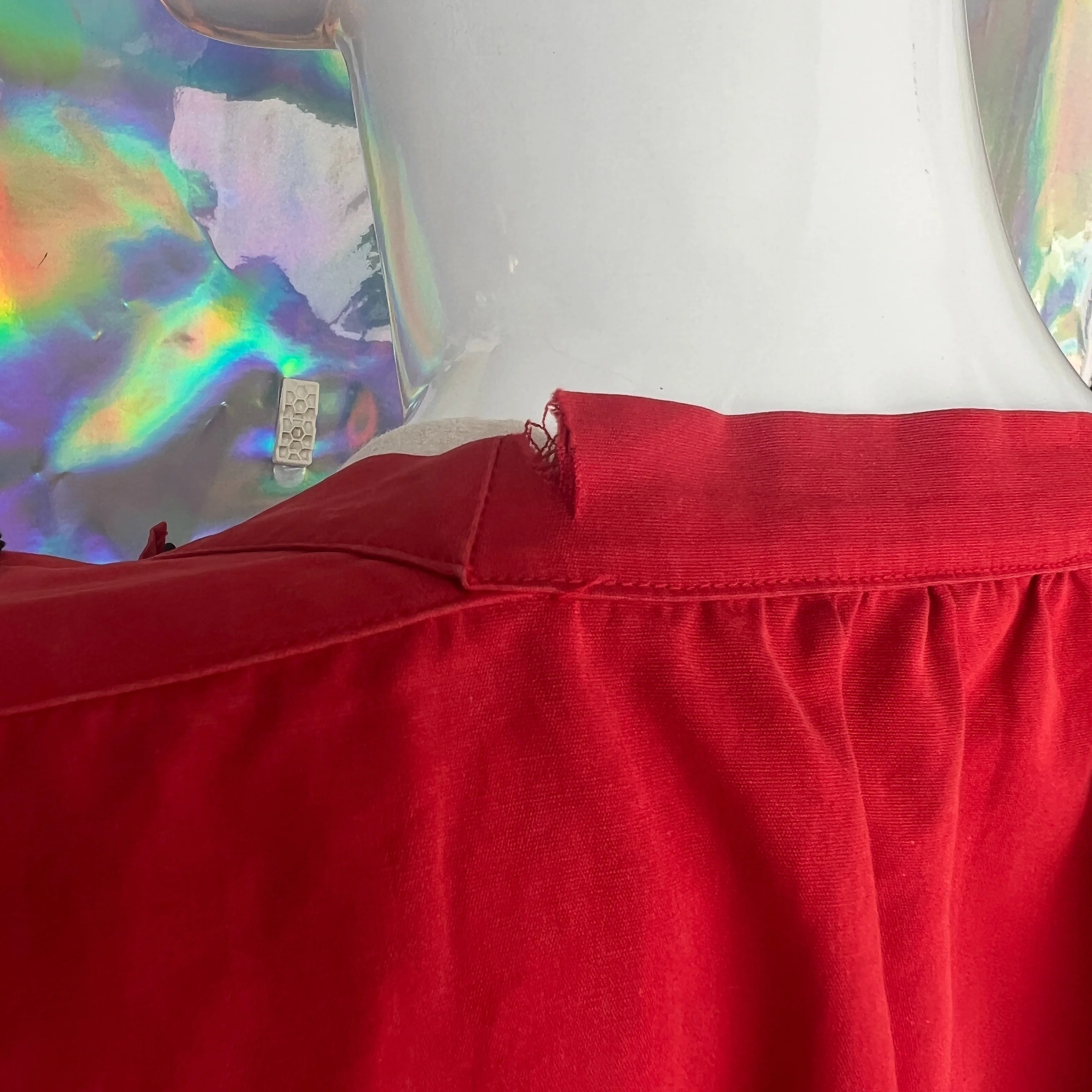 Red Swiss Embroidered Velvet Panel Jacket by Wintro - Image 10