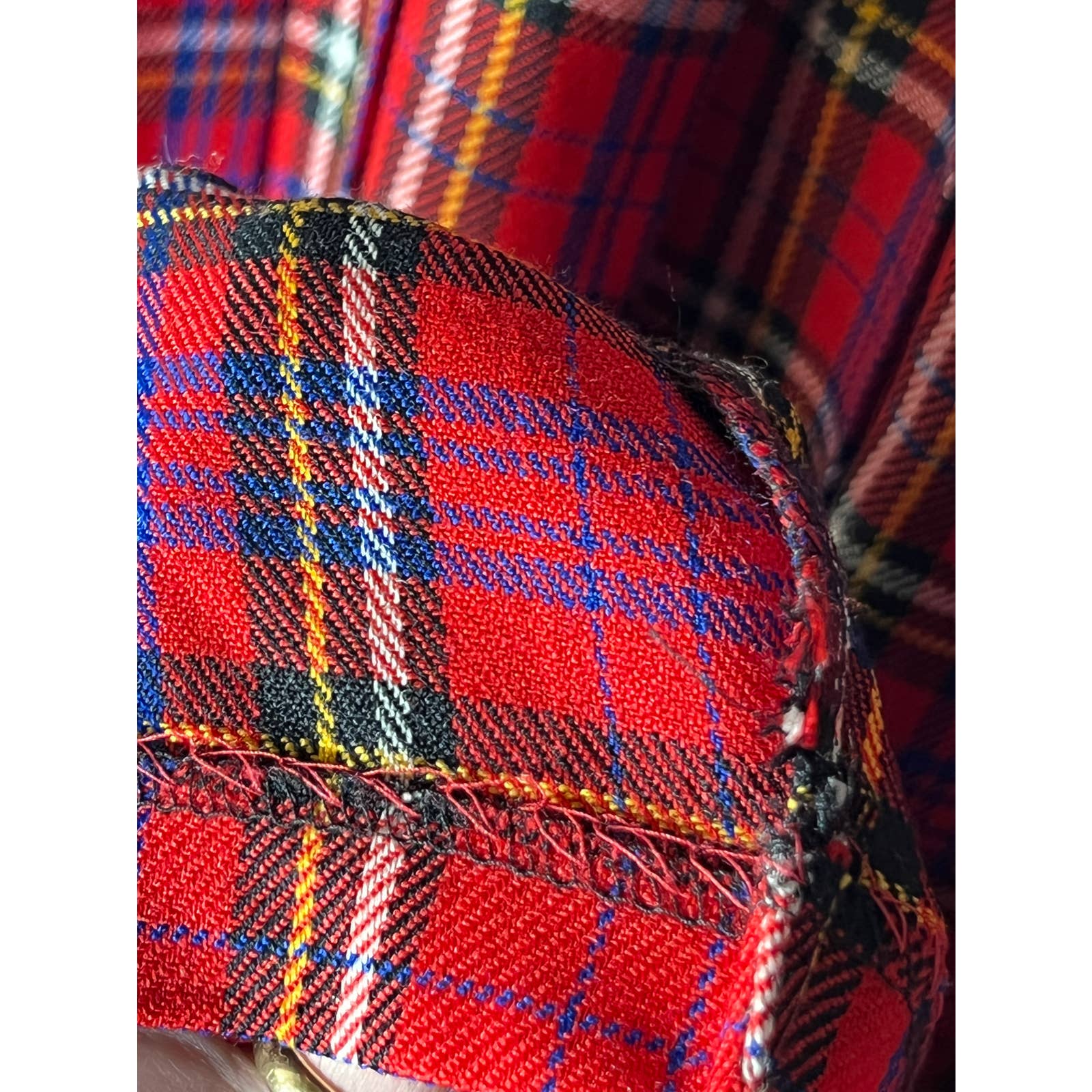 Red Tartan Plaid Pleated Midi Skirt Usa Made By Pendleton - Image 7
