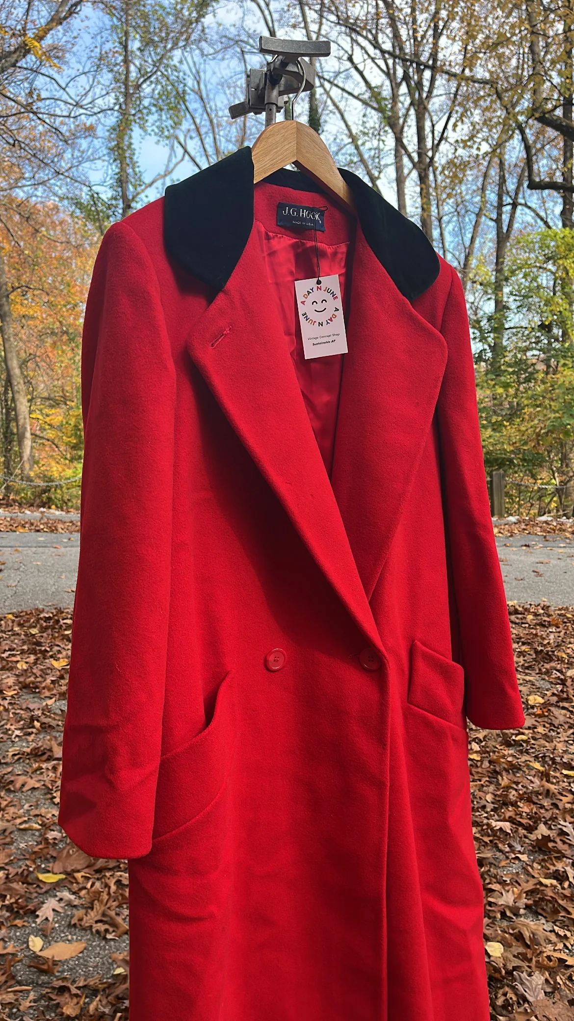 Red Trench Peacoat - Image 3