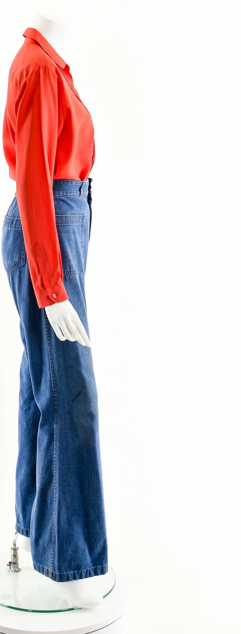 Red Tuxedo Long Sleeve Blouse - Image 6