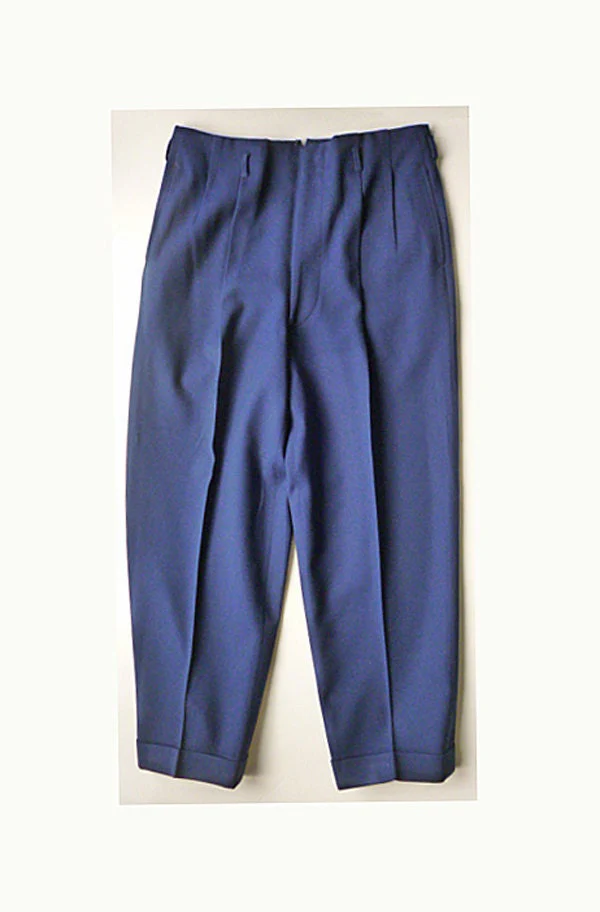 Reduced 50s Man's Navy Hollywood Suit W35 Jacket 46" Blue Wool Suit with Peg Pants Hollywood Rnr Jive - Image 4