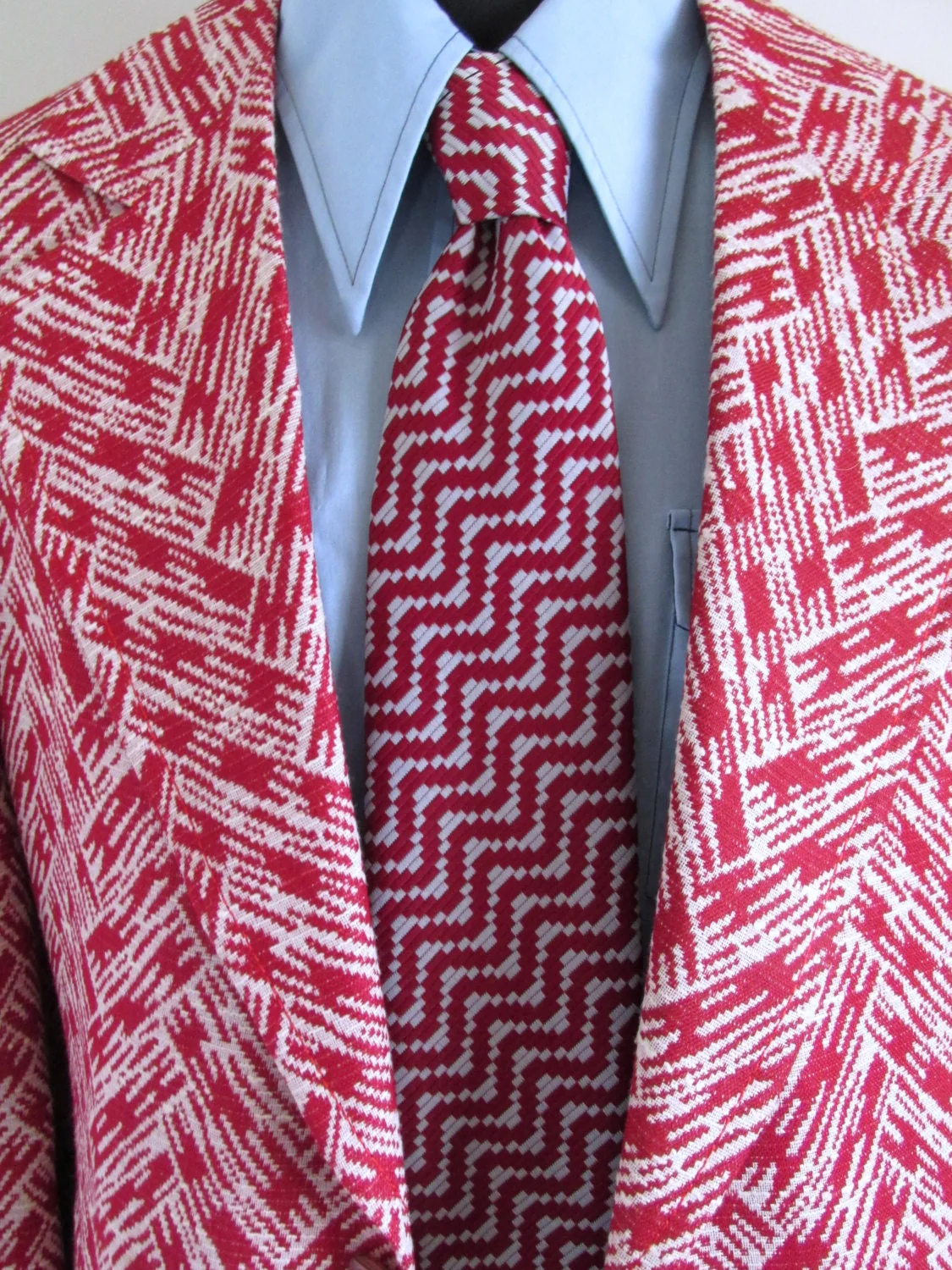 Reduced! 70s Las Vegas Jackman Original American Hustle Polyester Sports Coat Designed by Italian Designer - Image 4