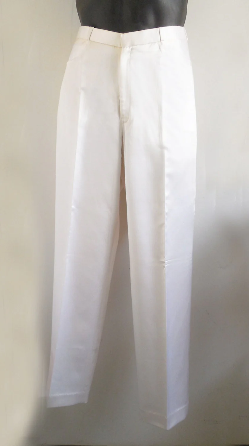 Reduced !!! White Satin Wedding Suit Custom Made Red Carpet Large - Image 2