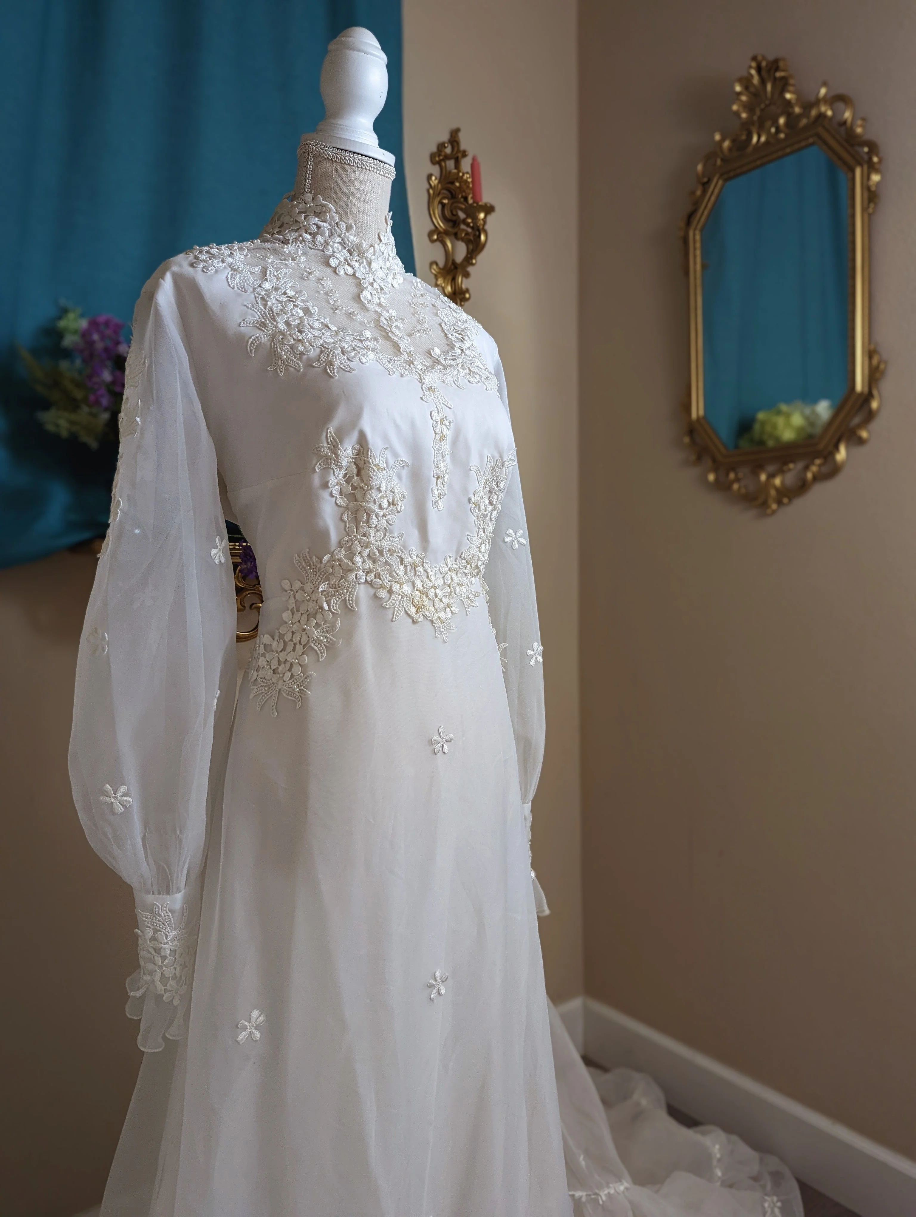 Regency Inspired Empire Waist Wedding Dress - Image 3