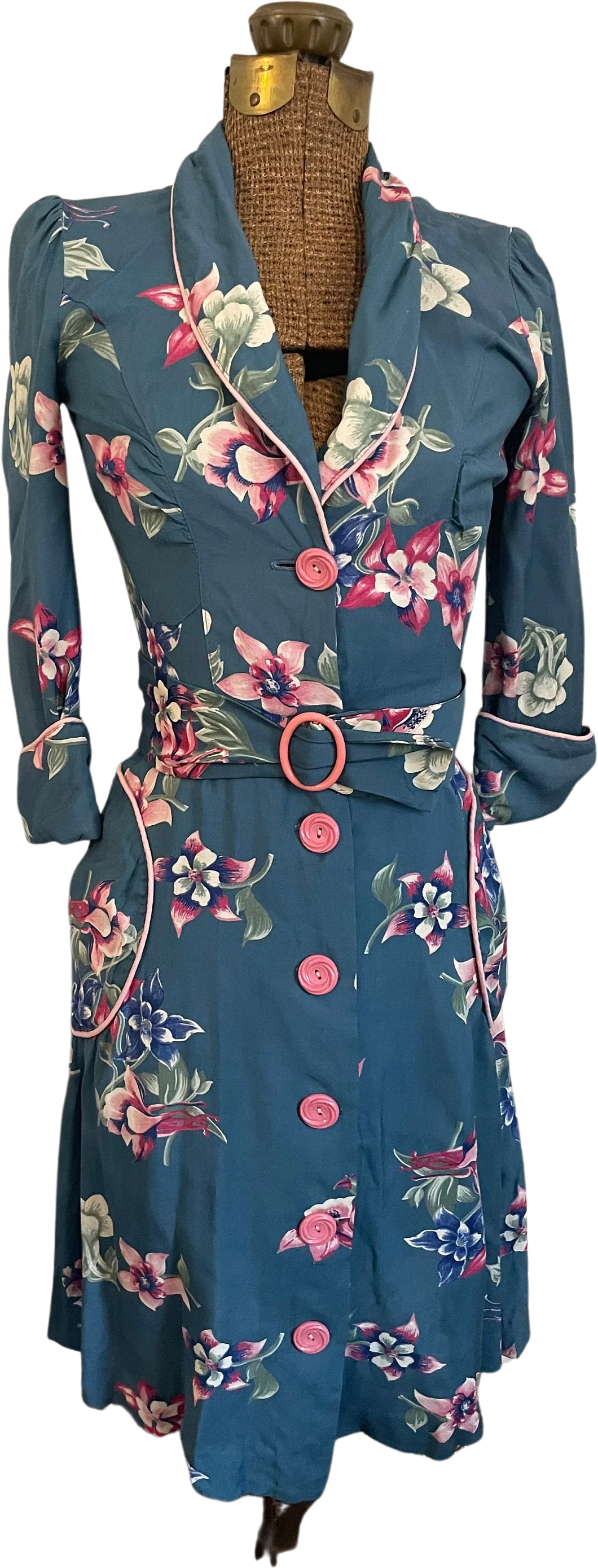 Repro 40s Floral Dress with Plain Jane Label
