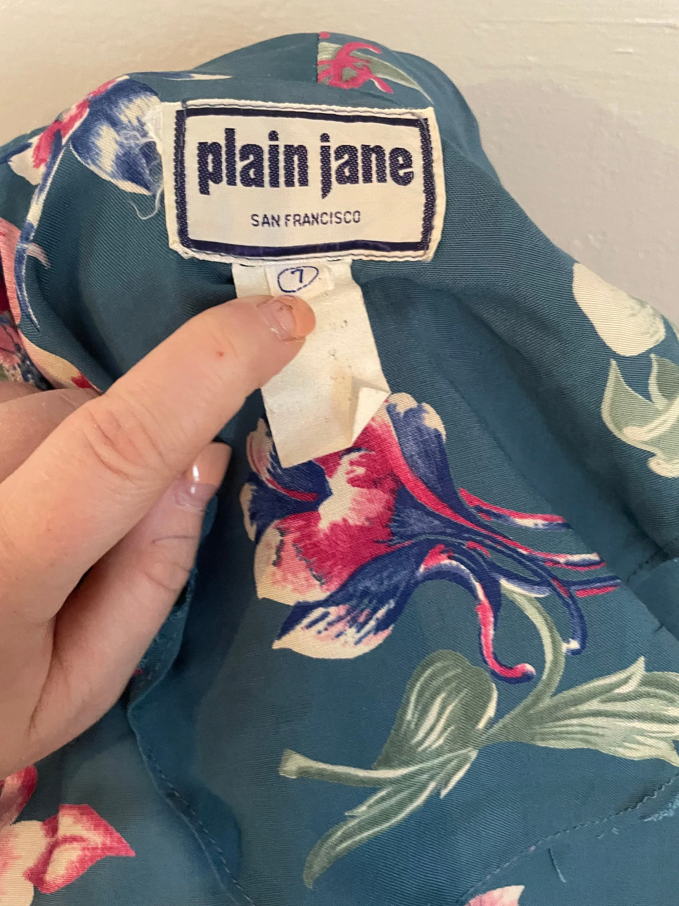 Repro 40s Floral Dress with Plain Jane Label - Image 5