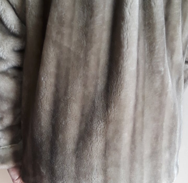 Gray Faux Fur Coat - Image 5
