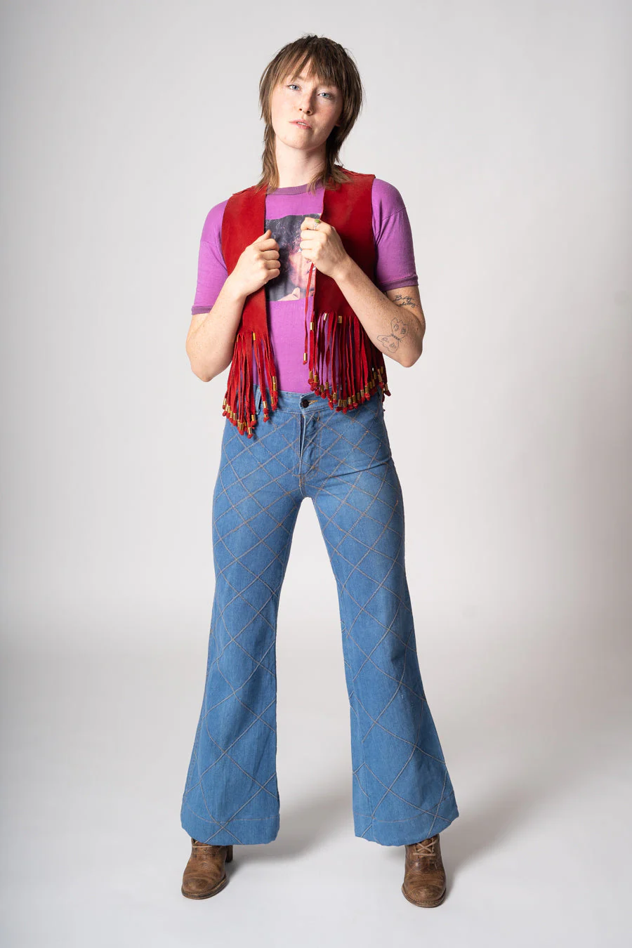 Roja Suede Fringe Vest by Excelsior - Image 4