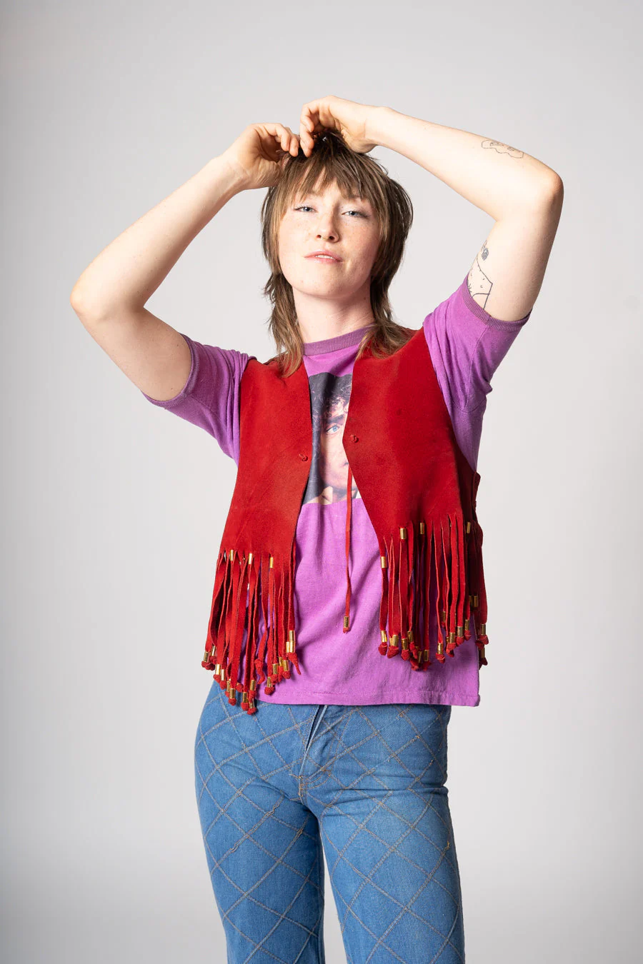Roja Suede Fringe Vest by Excelsior - Image 7