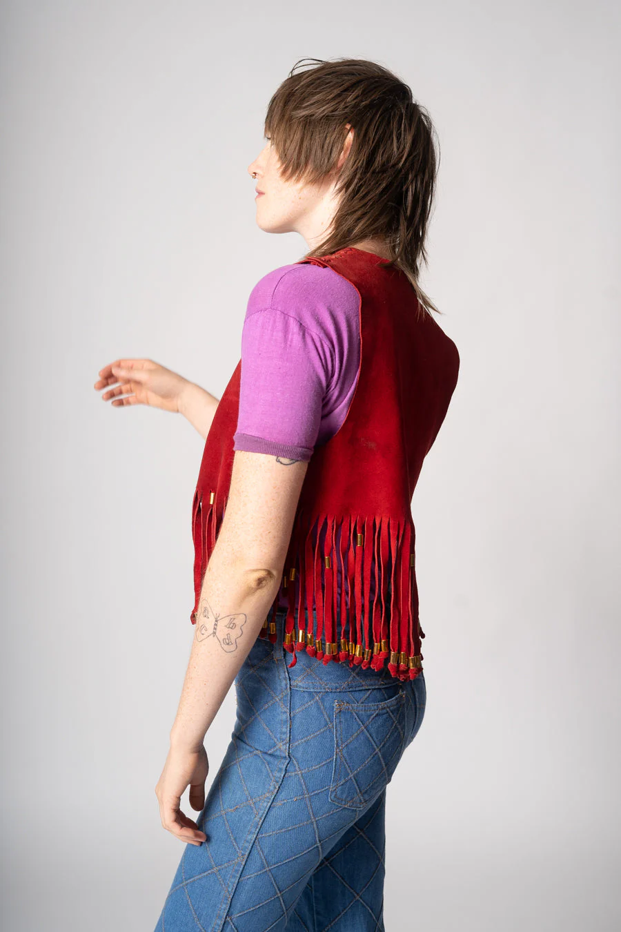Roja Suede Fringe Vest by Excelsior - Image 9