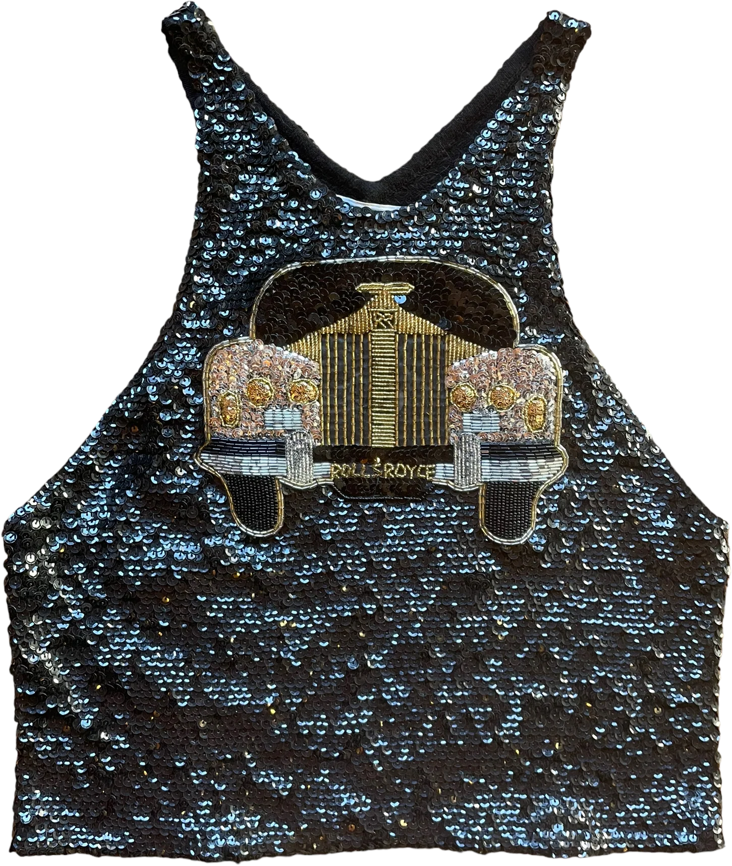 Rolls Royce Sequin Embellished Tank Top by Adrienne Vittadini