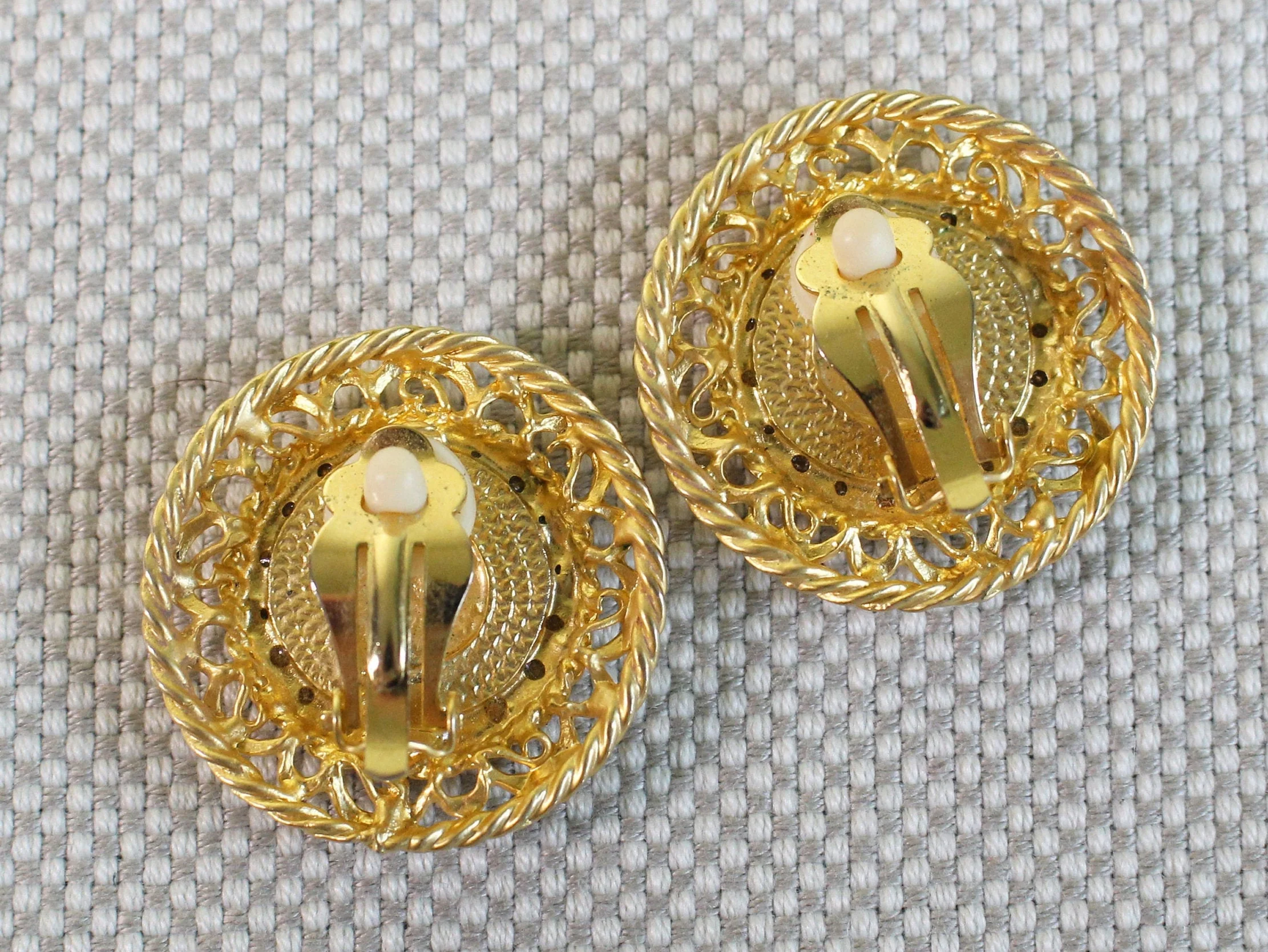 Roman Coin Statement Earrings Ancient Coin Jewelry Etruscan Revival Jewelry Vintage Clip On Earrings - Image 5
