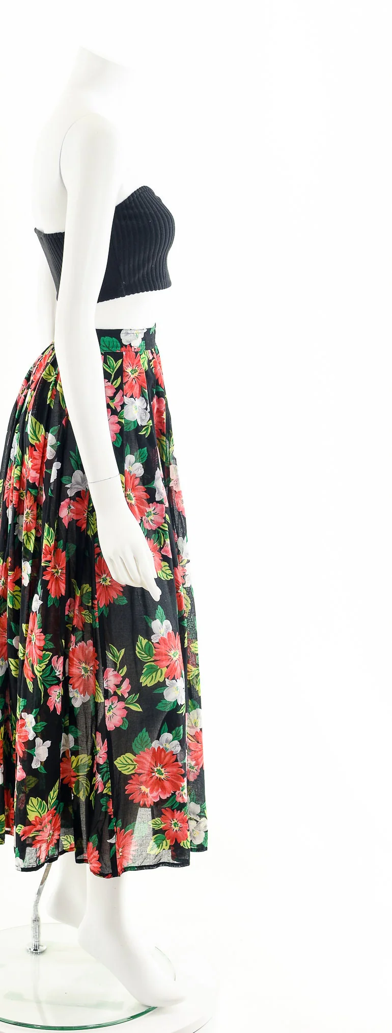 Romantic Floral Cotton Gauze Midi Skirt - Image 5