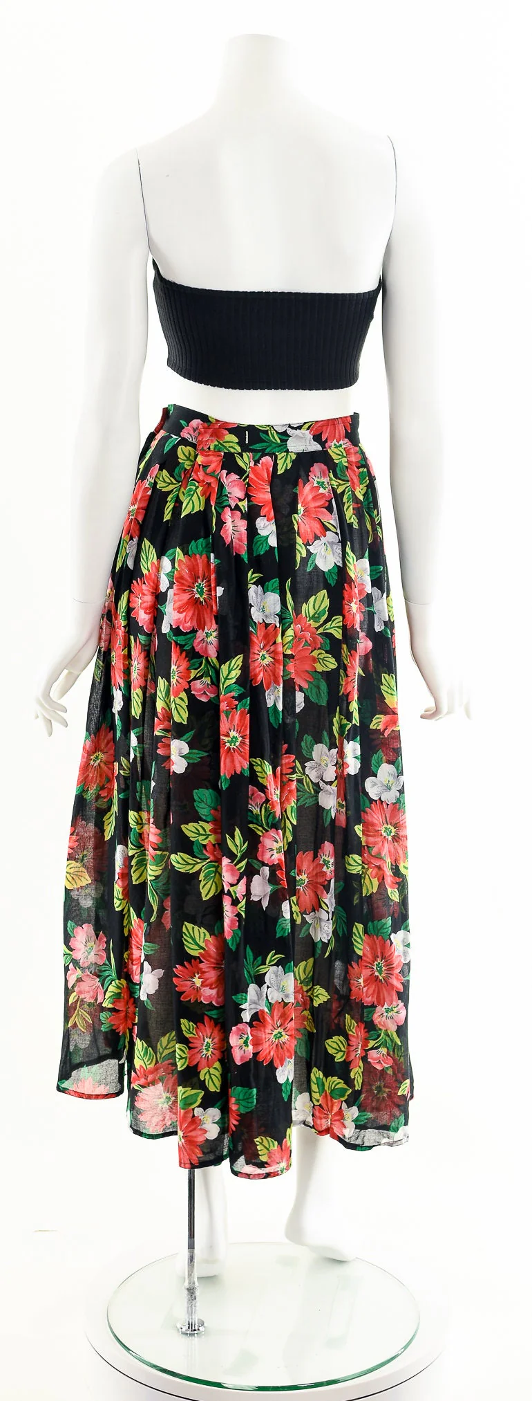 Romantic Floral Cotton Gauze Midi Skirt - Image 7