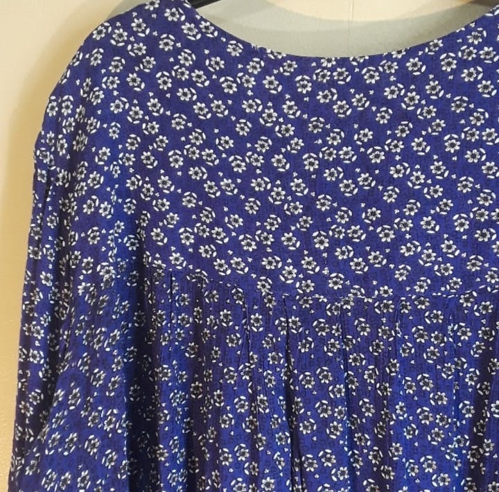 90's Blue Semi Sheer Lace Tunic Dress by S.r.fashion - Image 3