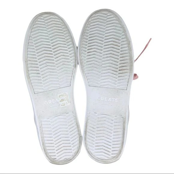 Royale Luxury Italian Women's Low Top Blush Perforated Leather Sneakers by Greats - Image 9