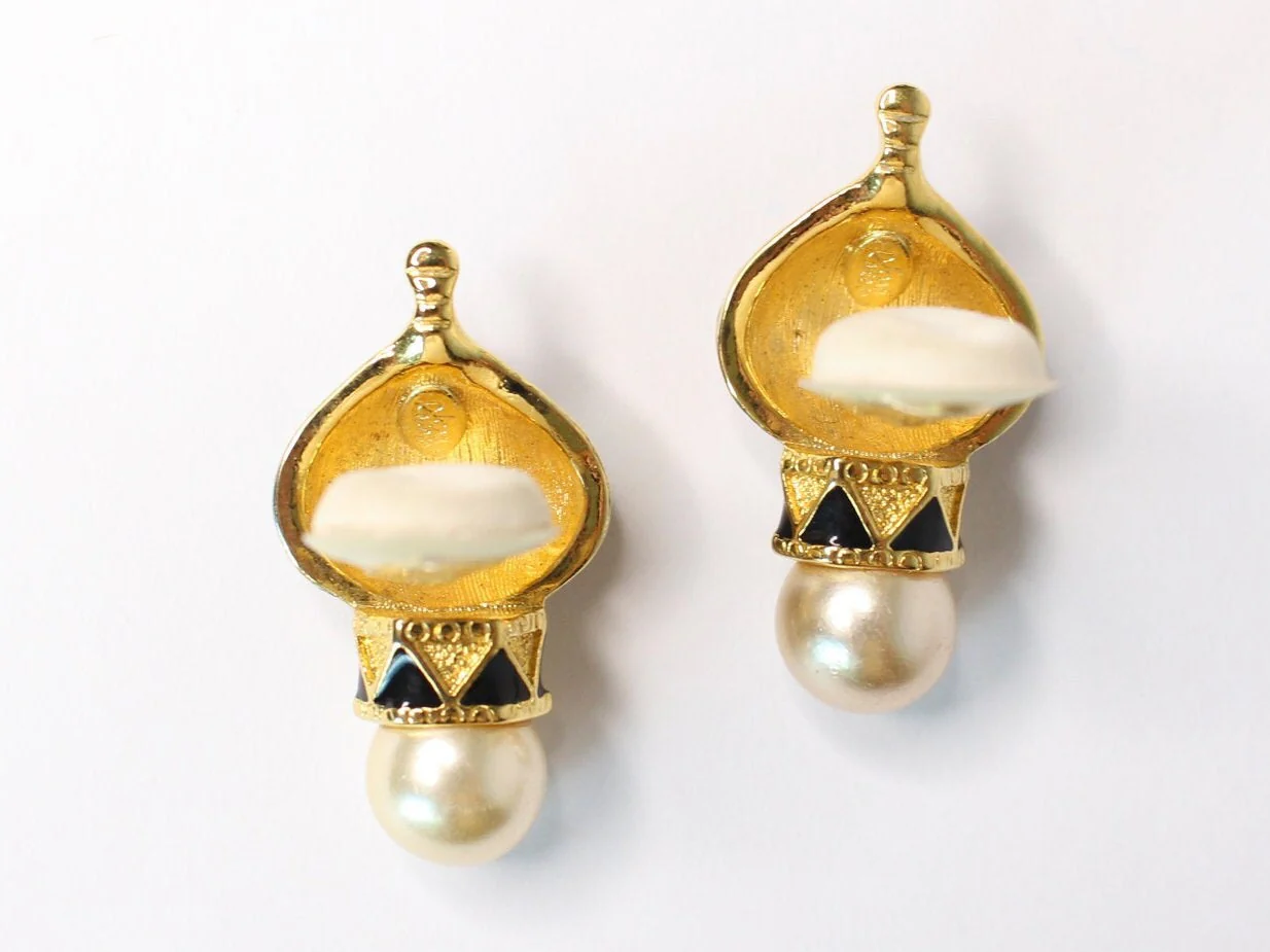 Russian Cathedral Enamel Clip On Statement Earrings by Joan Rivers - Image 5