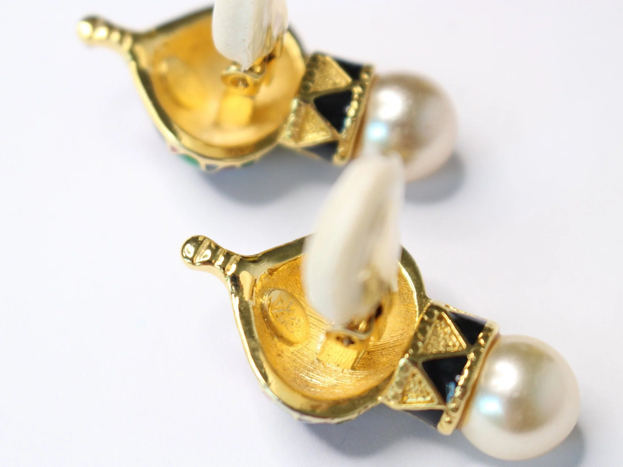 Russian Cathedral Enamel Clip On Statement Earrings by Joan Rivers - Image 6