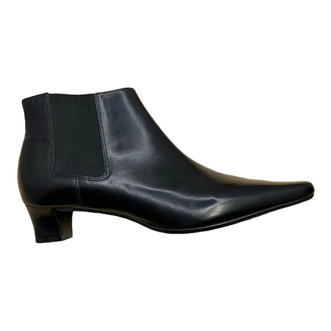 Russo Napa Leather Ankle Boots Booties Black 8 by Unisa - Image 5