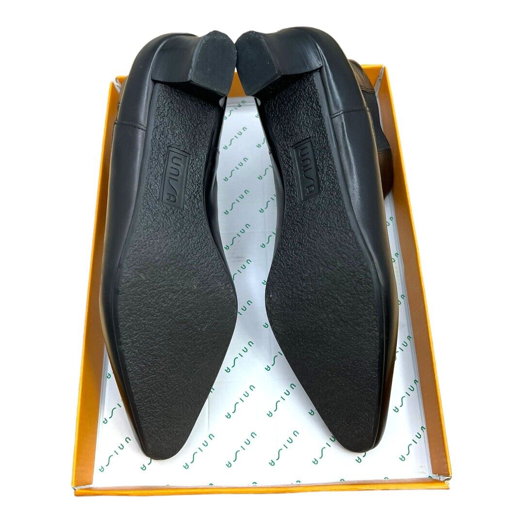 Russo Napa Leather Ankle Boots Booties Black 8 by Unisa - Image 9