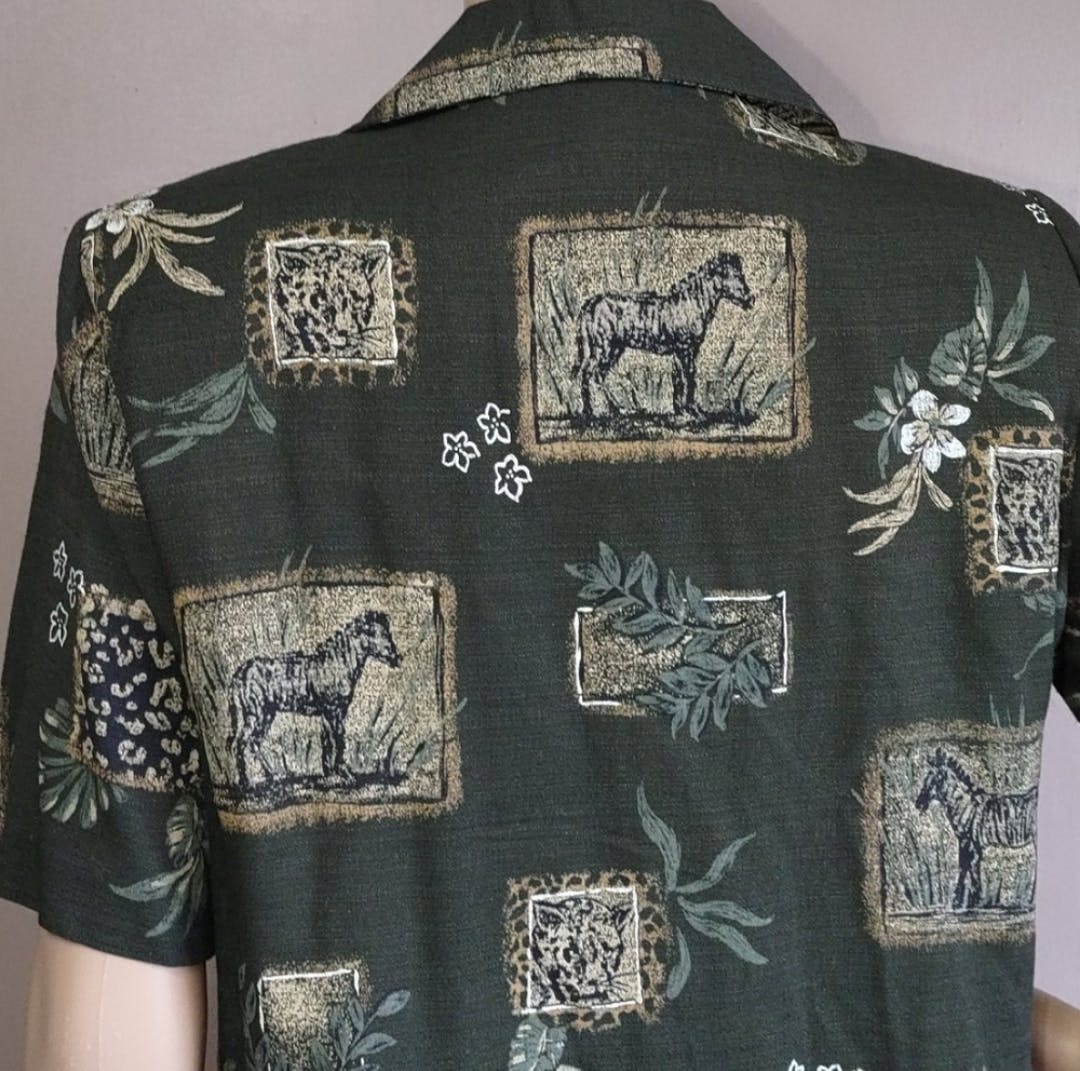 90's Safari Print Shirt - Image 6