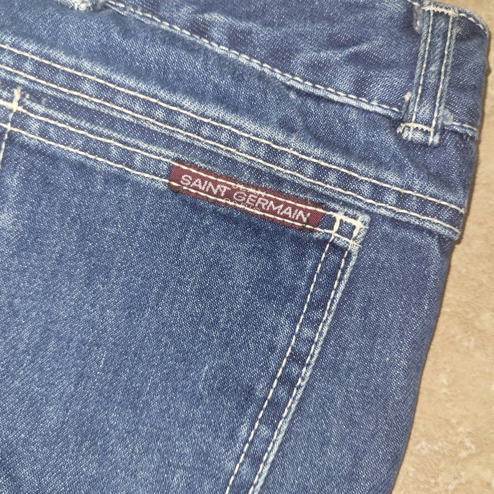 Saint Germain Vintage Medium Blue Wash High Waist Jeans with Ankle Zip Detail by Saint Germain - Image 4