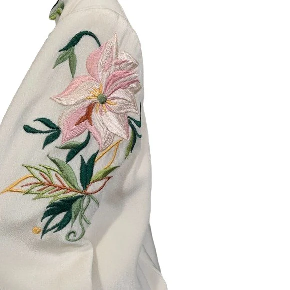 Saks Fifth Ave Silk Embroidered Blazer By Saks Fifth Avenue - Image 8