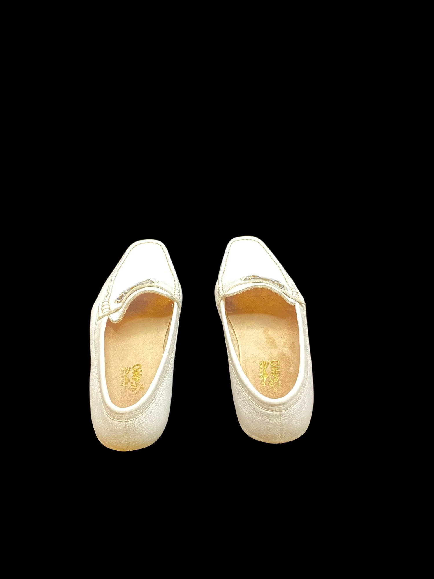 Salvatore Ferragamo White Leather Womens Loafers by Salvatore Ferragamo - Image 3