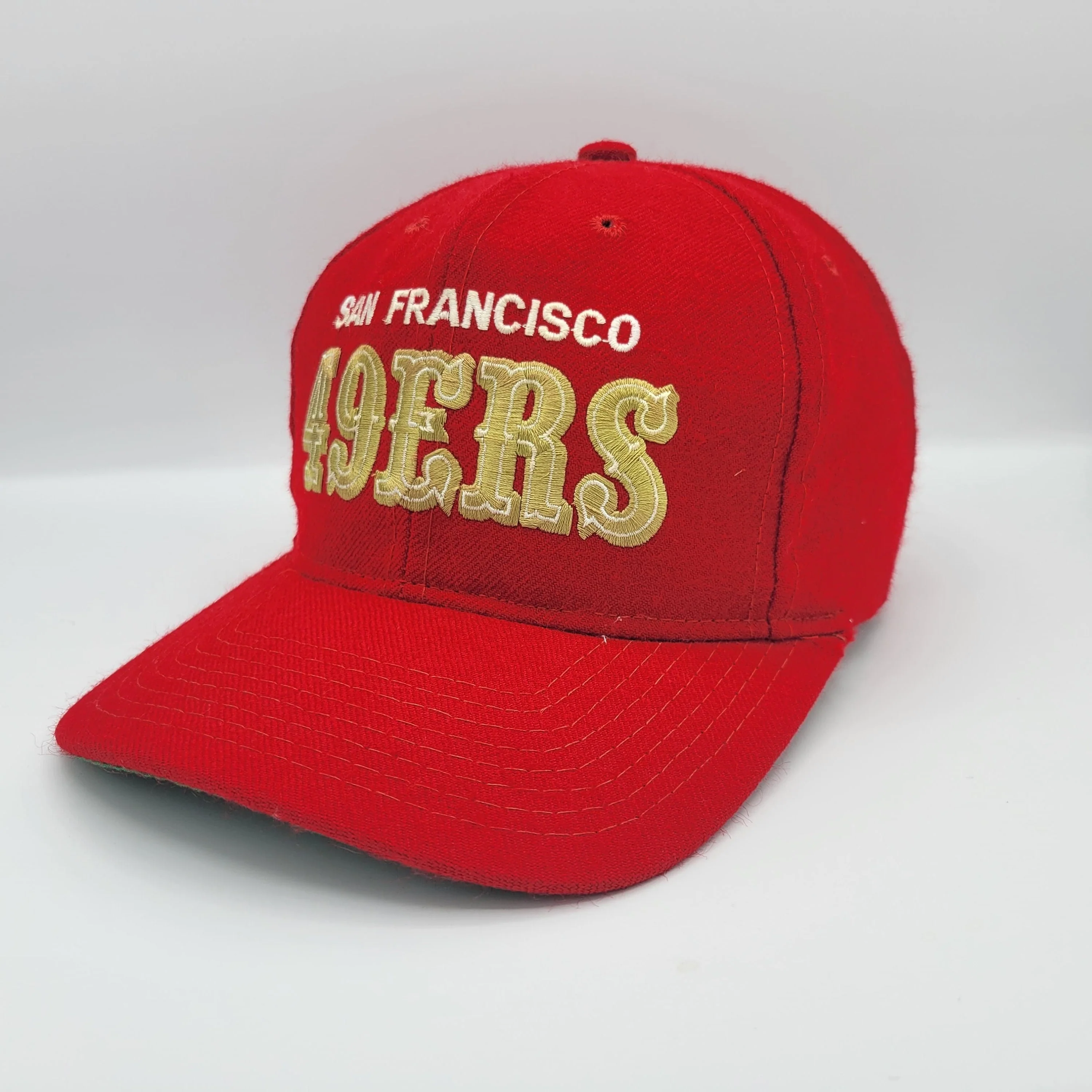 San Francisco 49ers Vintage 80s Starter Wool Snapback Hat Nfl Football Red Gold Baseball Cap 100% Wool by Starter - Image 3