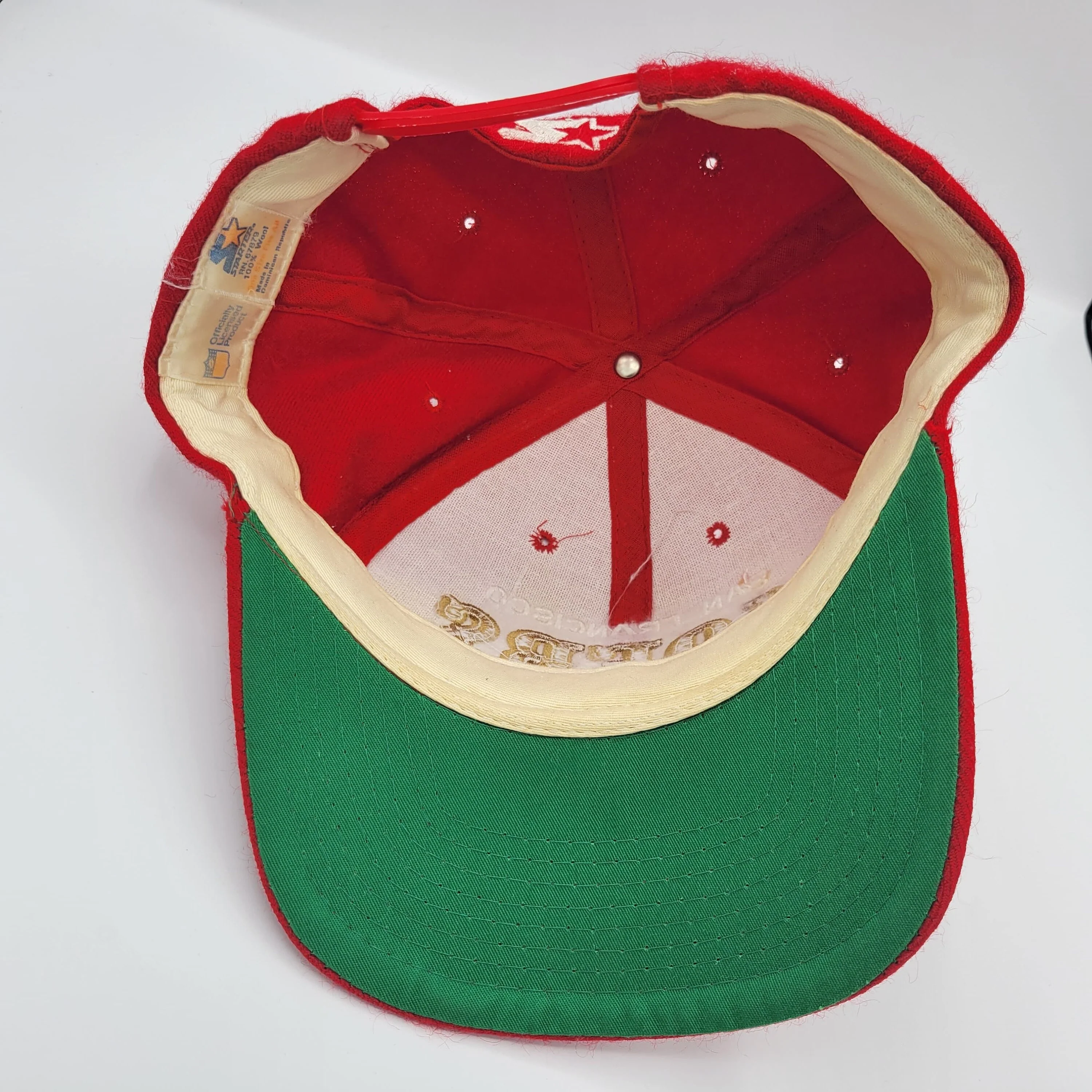 San Francisco 49ers Vintage 80s Starter Wool Snapback Hat Nfl Football Red Gold Baseball Cap 100% Wool by Starter - Image 5