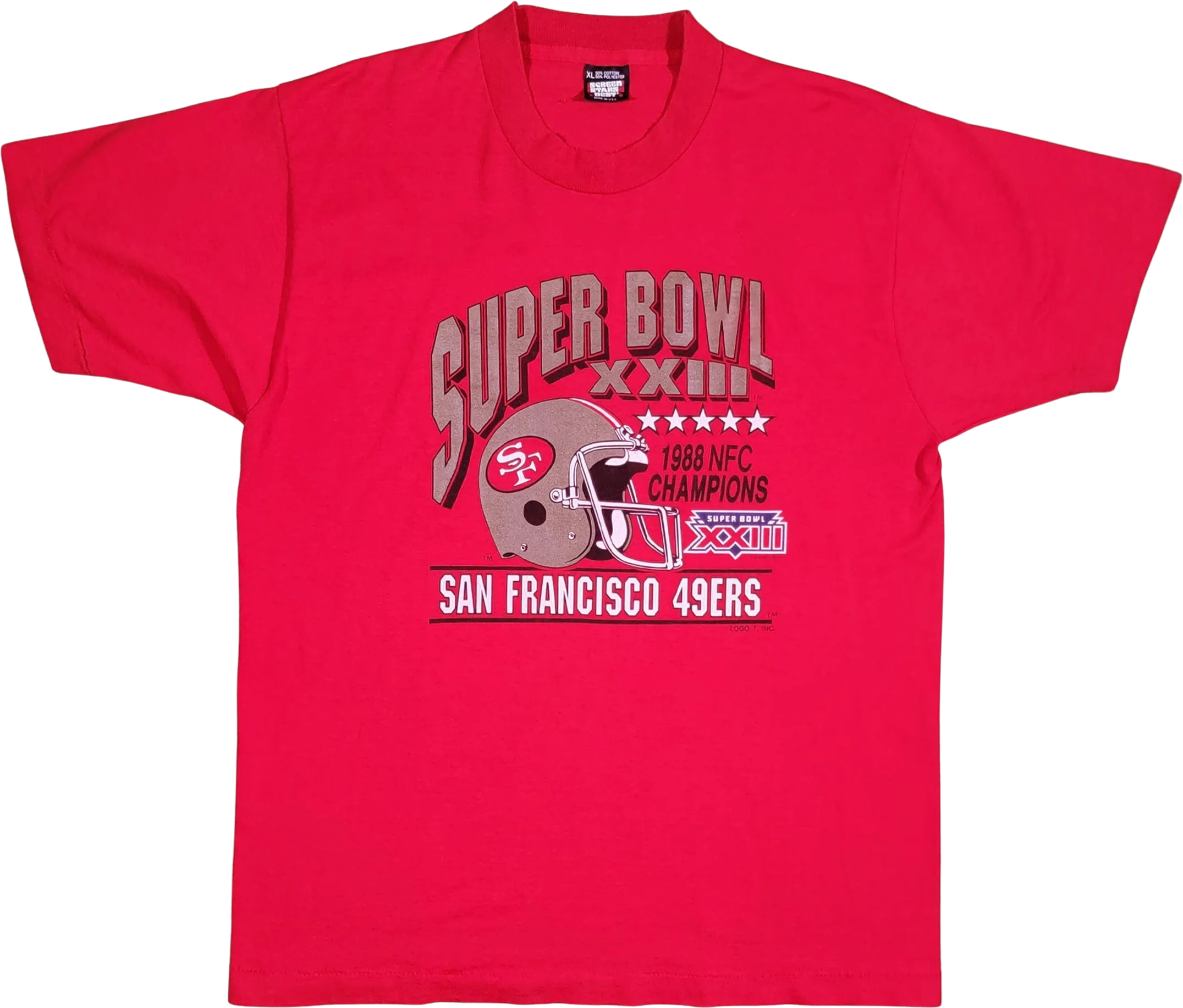 San Francisco 49ers Vintage 80s Super Bowl Xxiii T-Shirt - Xl