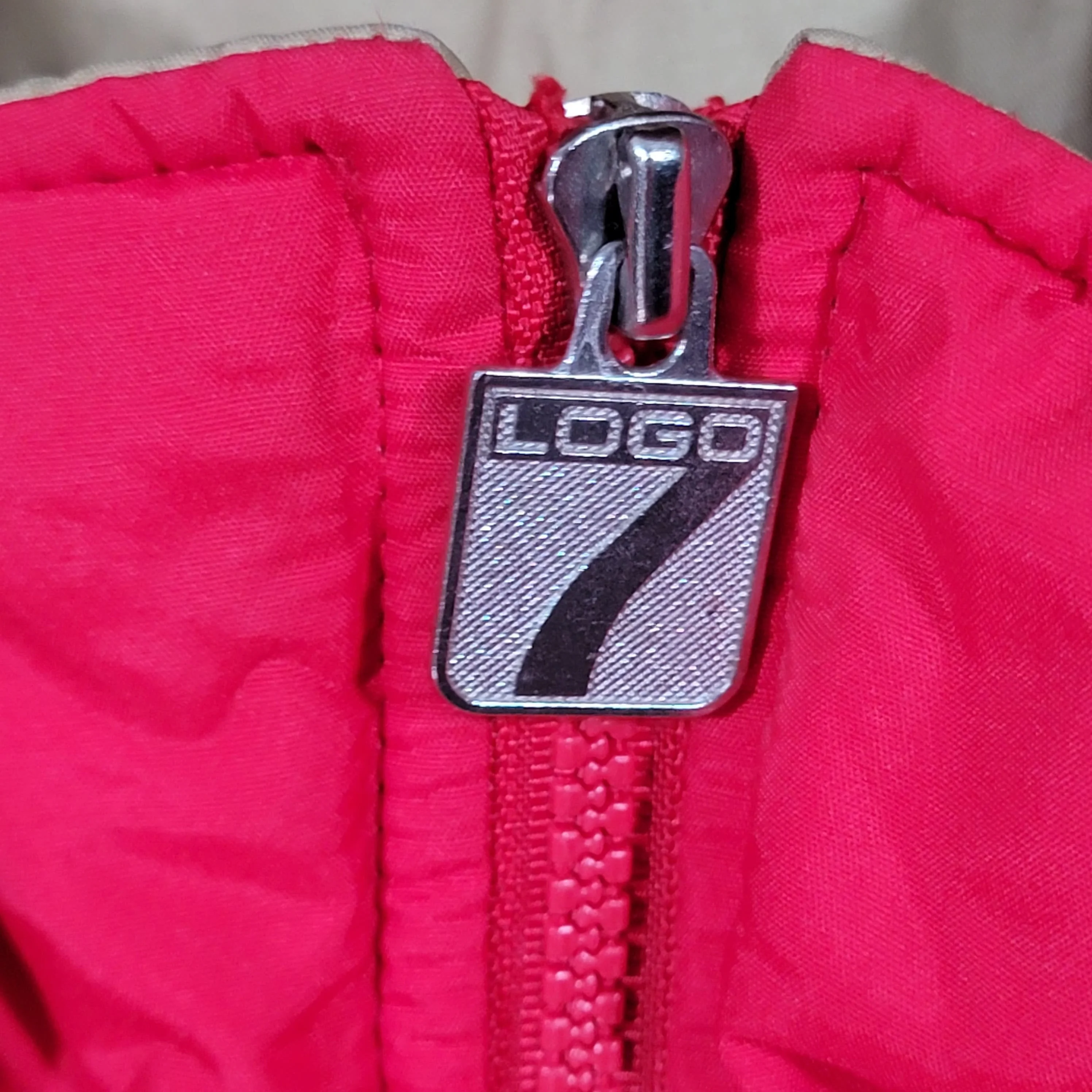 San Francisco 49ers Vintage 90s Logo 7 Jacket Nfl Gameday Football Red Gold Coat Stitched On Logos Men's Size Large by Logo 7 - Image 4