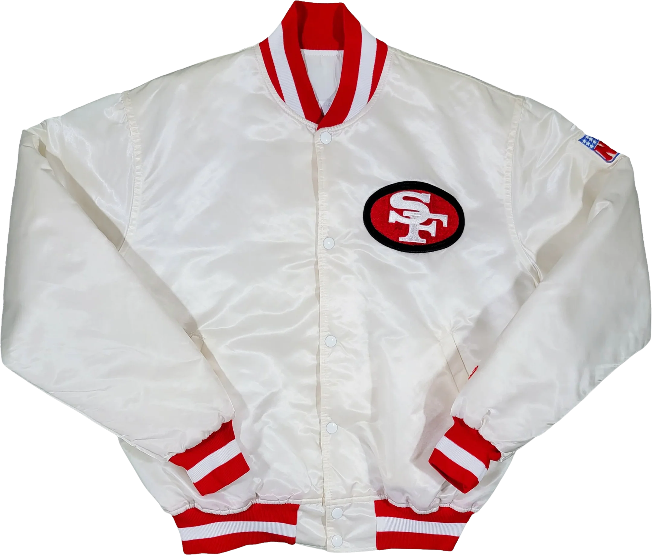 San Francisco 49ers Vintage Starter Satin Bomber Jacket Nfl Football Coat Authentic Pro Line Size Men's Large by Starter