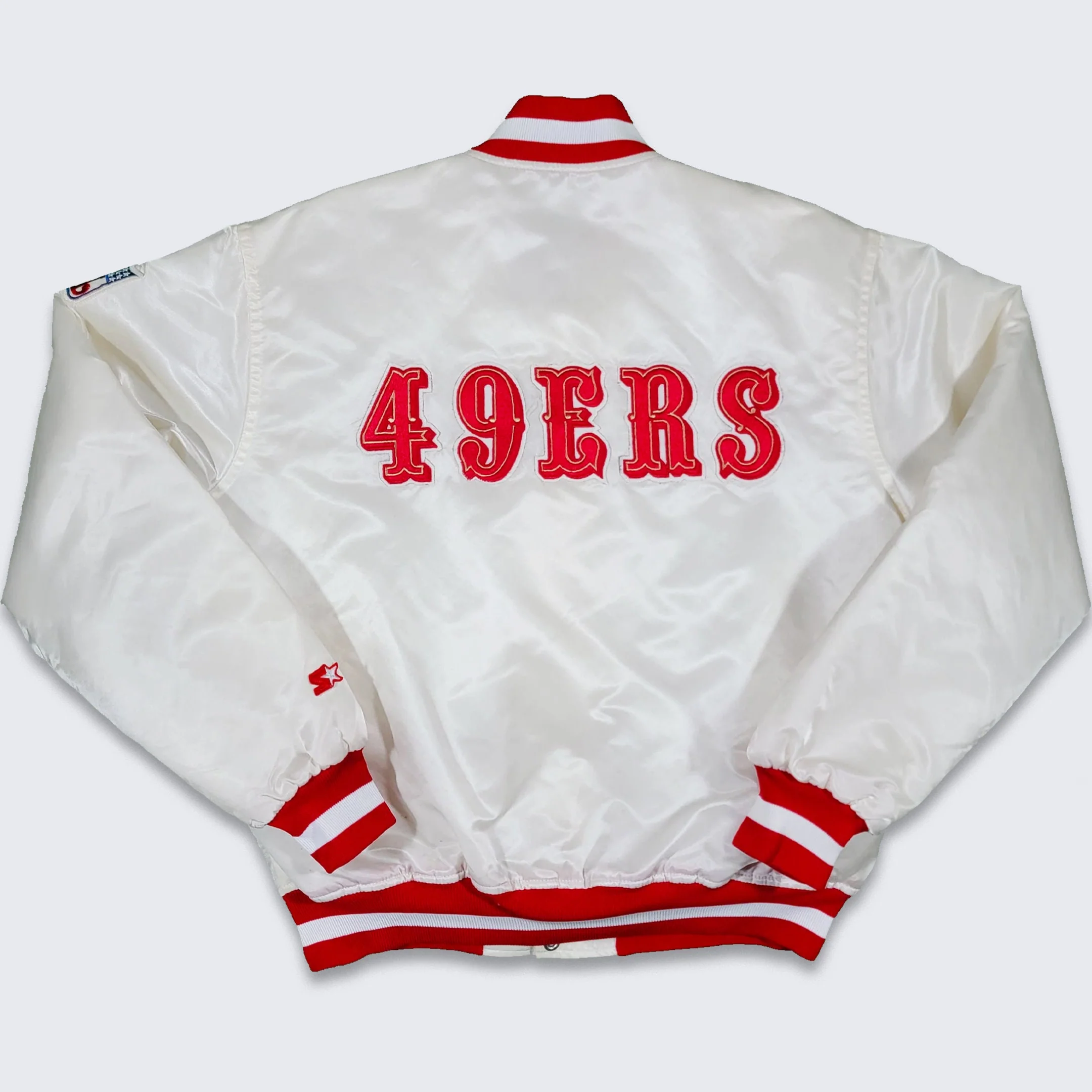 San Francisco 49ers Vintage Starter Satin Bomber Jacket Nfl Football Coat Authentic Pro Line Size Men's Large by Starter - Image 2