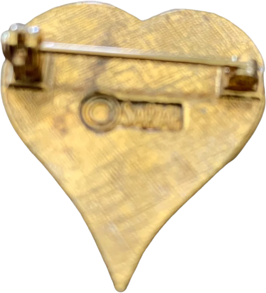 Sarah Coventry Gold Tone Black Heart Enamel Brooch By Sarah Coventry - Image 2