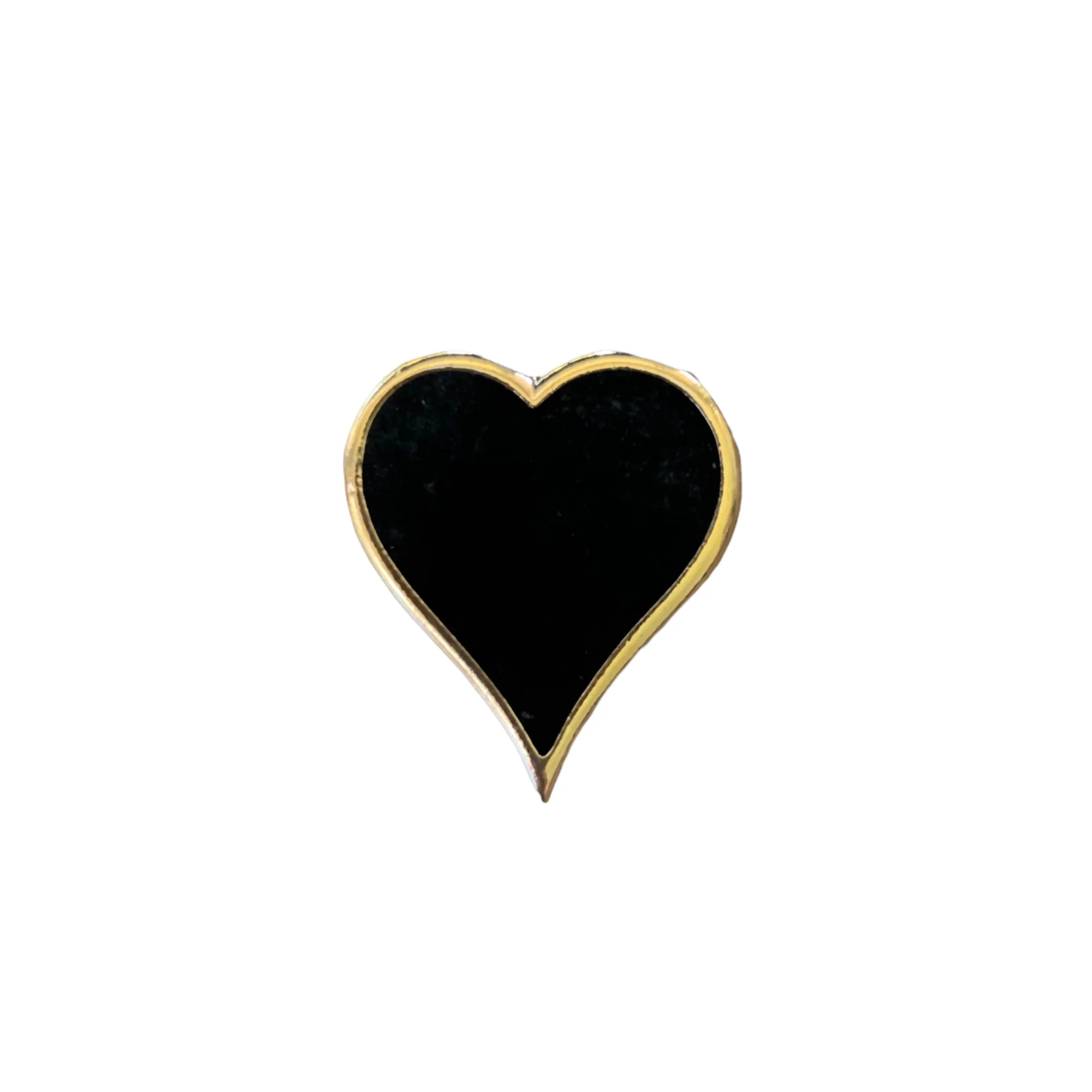 Sarah Coventry Gold Tone Black Heart Enamel Brooch By Sarah Coventry - Image 3