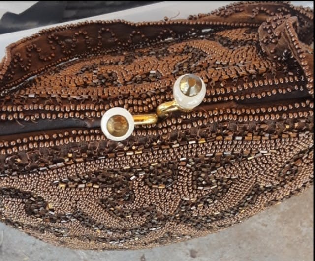 Beaded Satin Evening Purse - Image 3