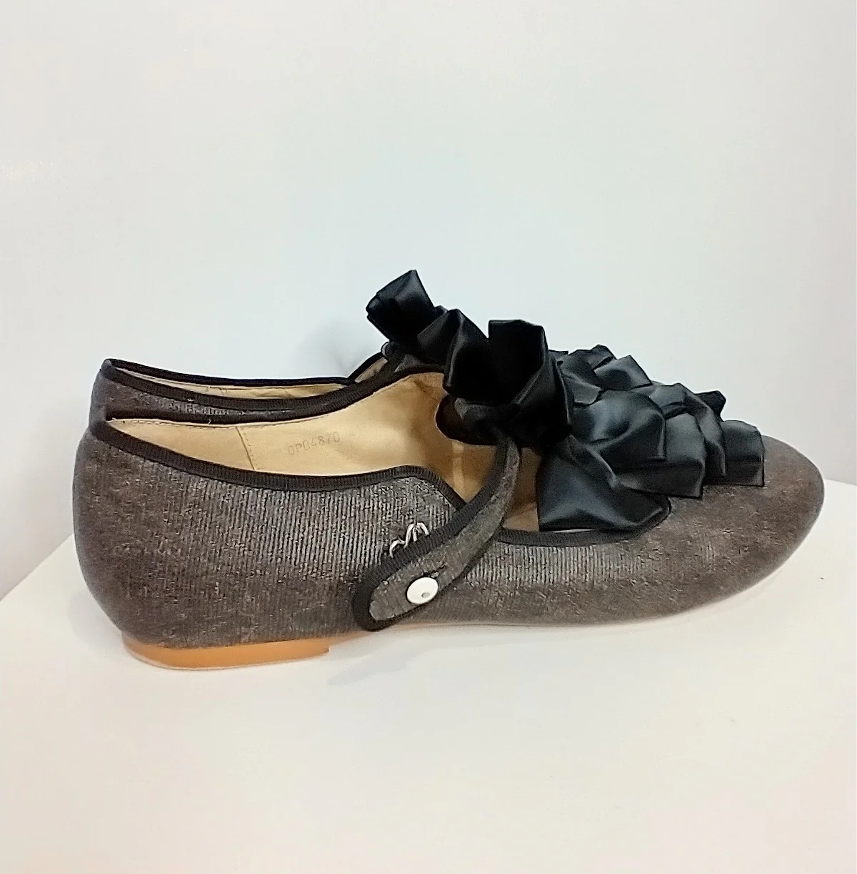 Satin Ruffled T Strap Dancing Shoes By F Troupe - Image 11