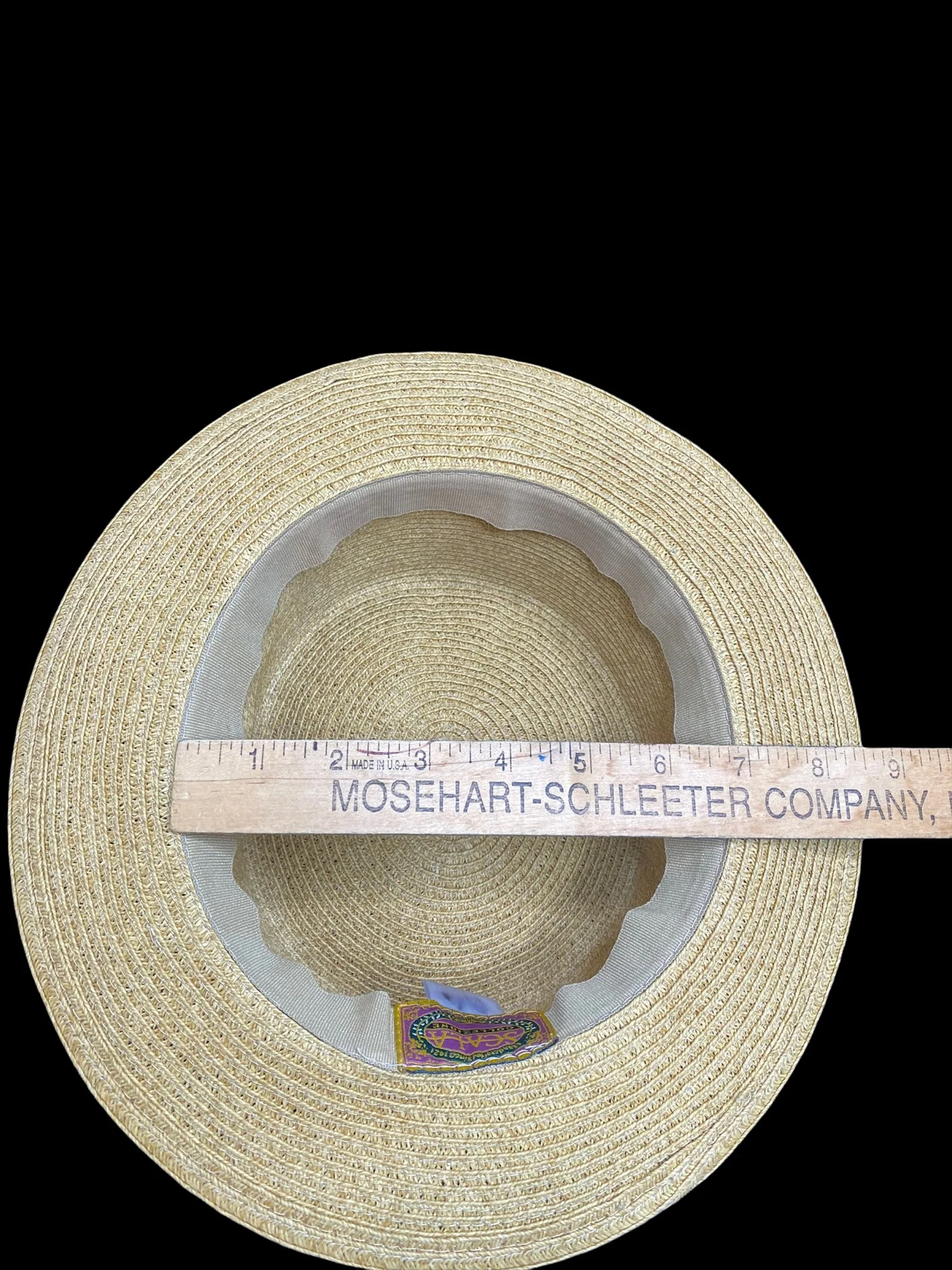 Scala Womens Straw Hat with Black Fabric Band and Flower Accent by Scala - Image 10