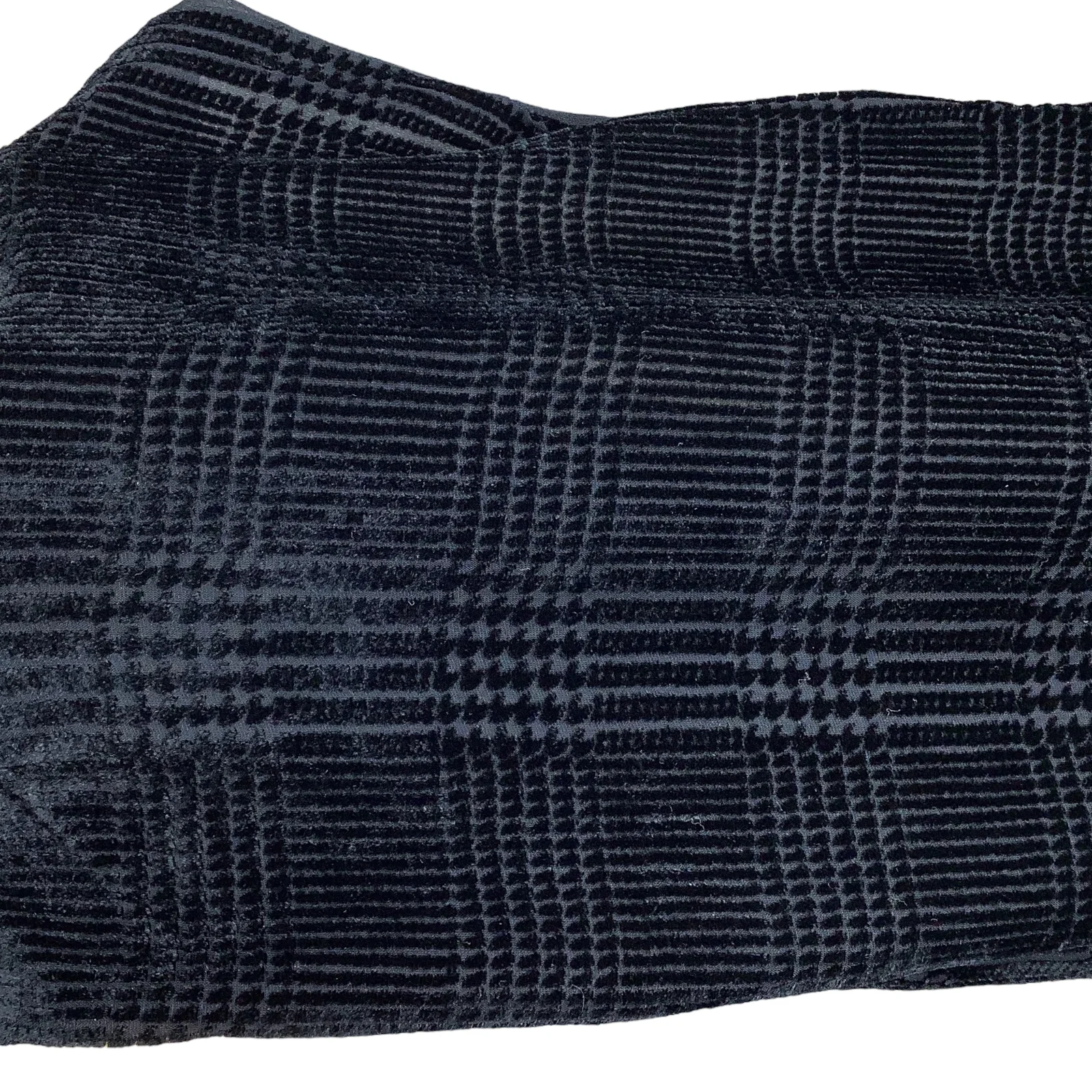 Scarf Silk 90s 00s Blend Micro Velvet Burnout Top Black Rectangular 60x11 by Ralph Lauren - Image 3