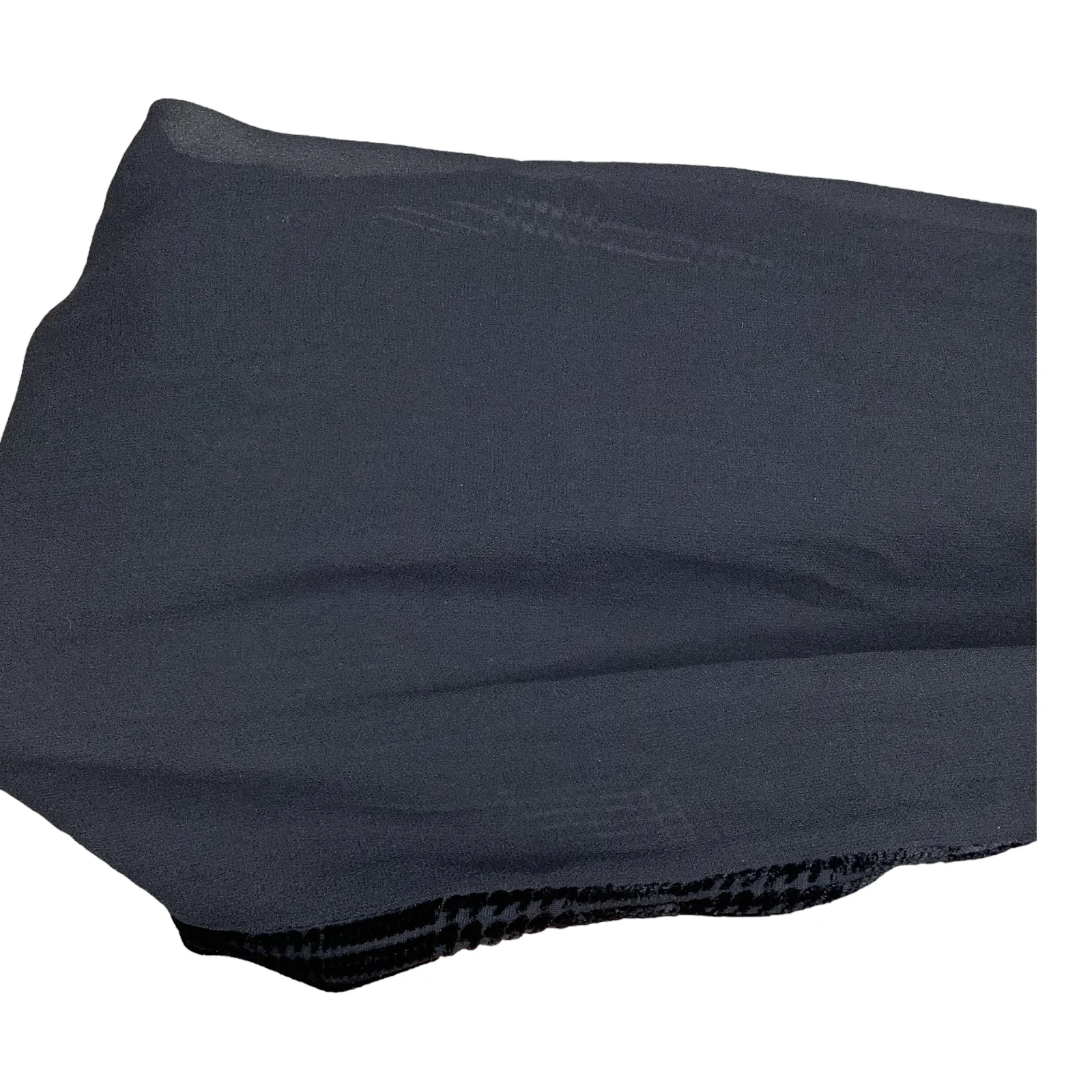 Scarf Silk 90s 00s Blend Micro Velvet Burnout Top Black Rectangular 60x11 by Ralph Lauren - Image 4