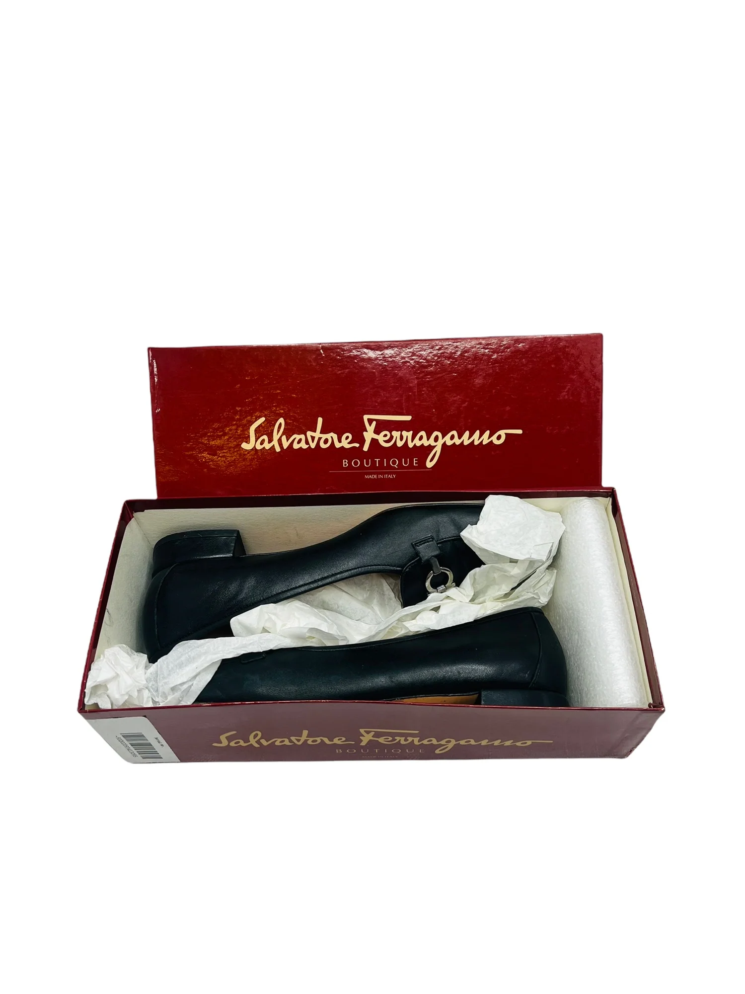 School Loafers Nero Nappa Calf Leather Silver Logo Hardware by Salvatore Ferragamo - Image 8