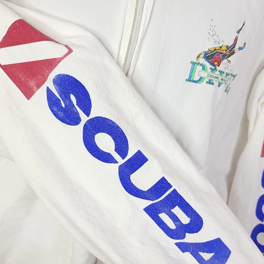 Scuba Diving Sweatshirt Hoodie Vintage 90s Dive Cozumel Mexico Travel Mens Size Xl - Image 4