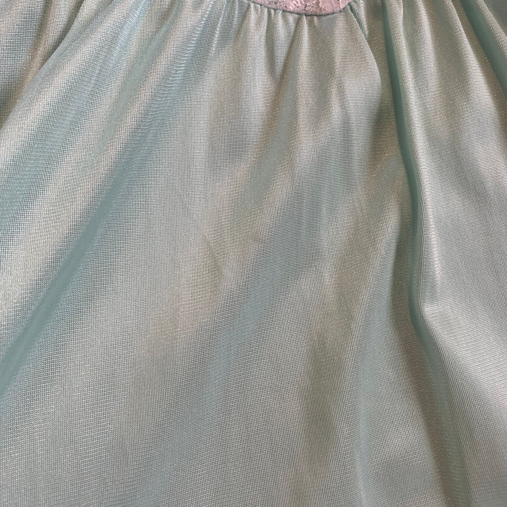 Seafoam Green Lace Lingerie Nightgown Overcoat Usa By Elsie of Miami - Image 9