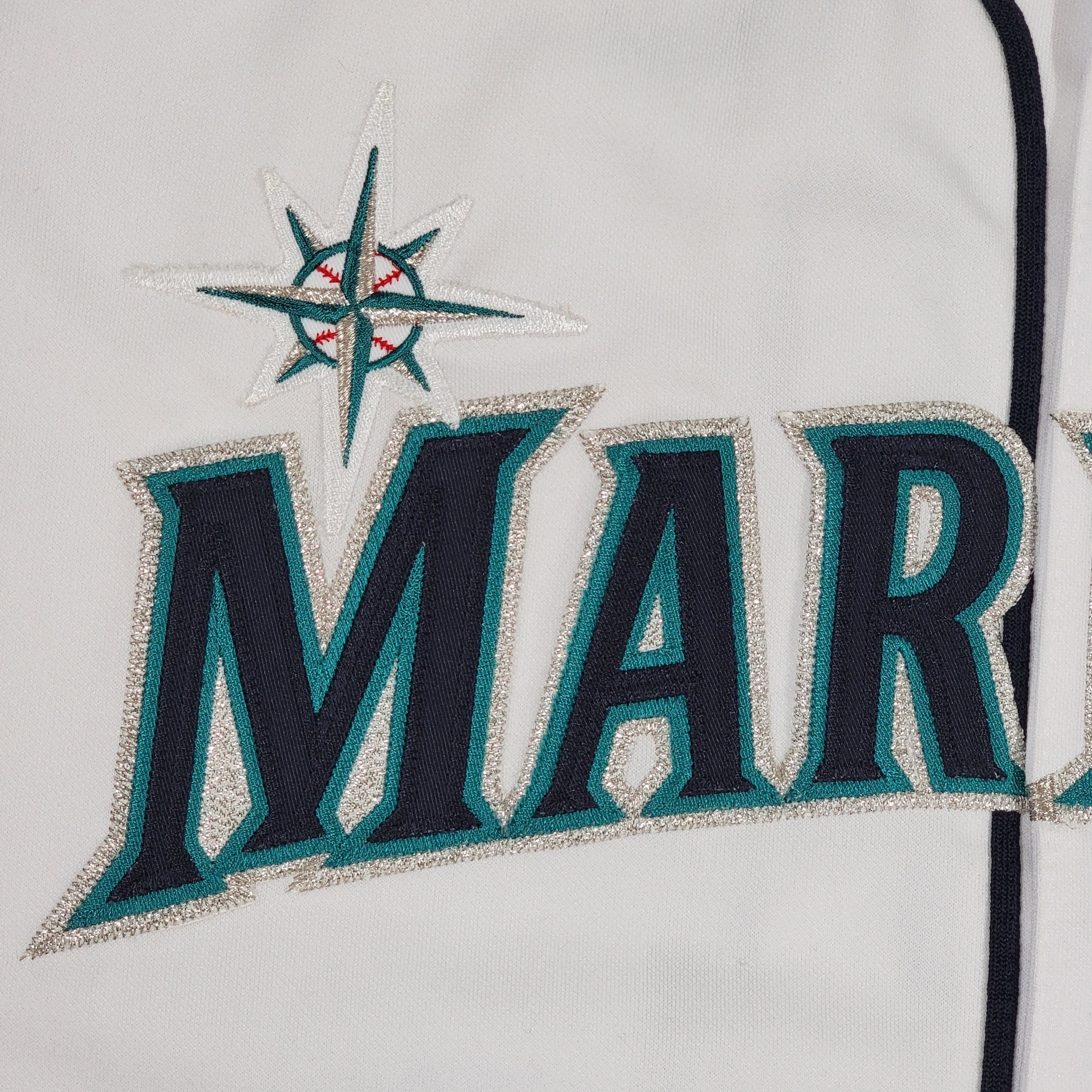 Seattle Mariners Vintage Ichiro Suzuki Russell Athletic Baseball Jersey Mlb White Button Up Shirt Men's Size 2xl - Image 3