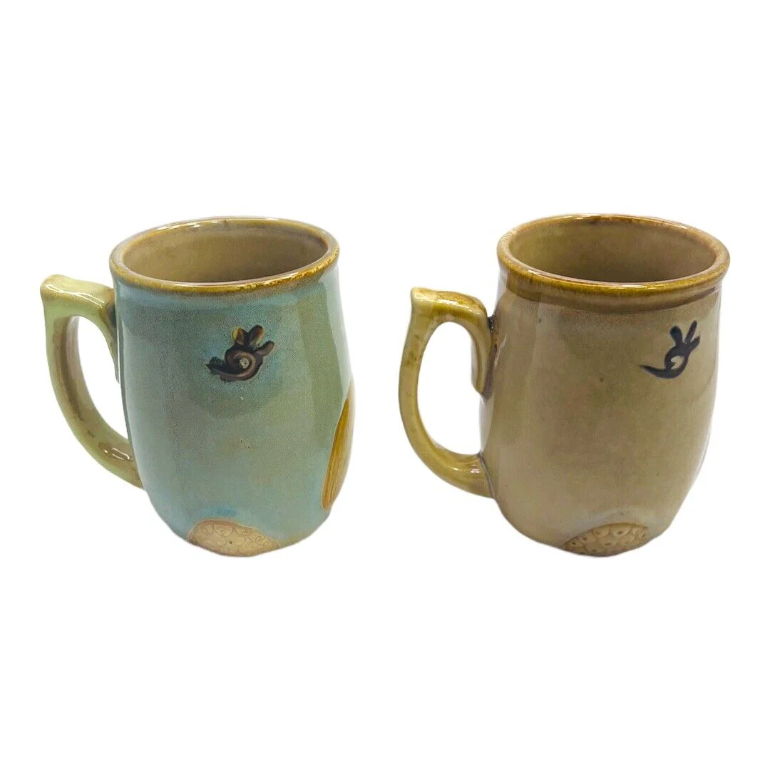 Set of 2 Vintage Ceramic Owl Mugs Coffee Cups by Gibson Home - Image 3