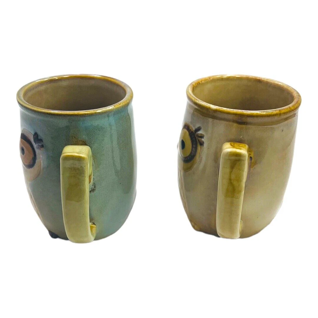 Set of 2 Vintage Ceramic Owl Mugs Coffee Cups by Gibson Home - Image 4
