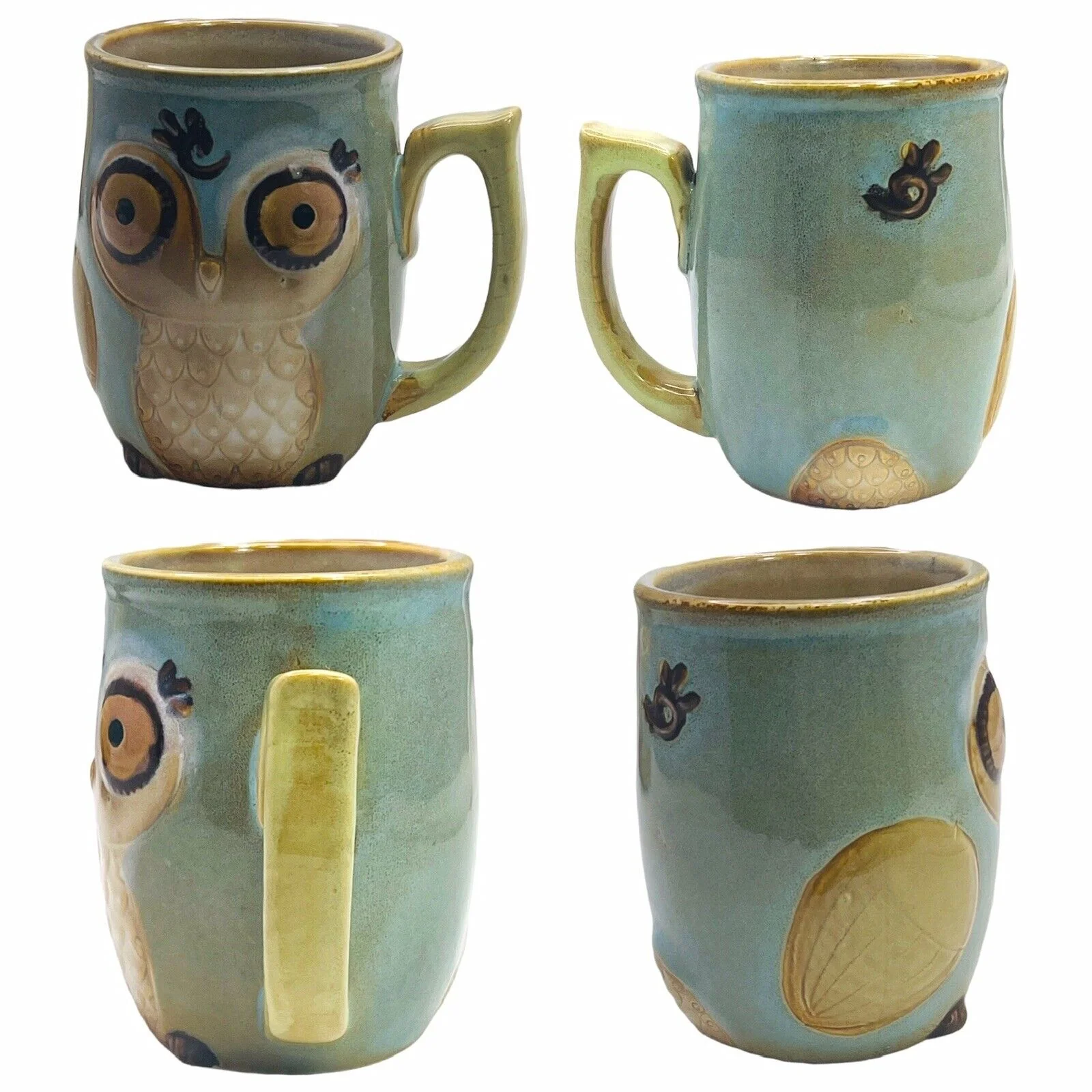 Set of 2 Vintage Ceramic Owl Mugs Coffee Cups by Gibson Home - Image 9